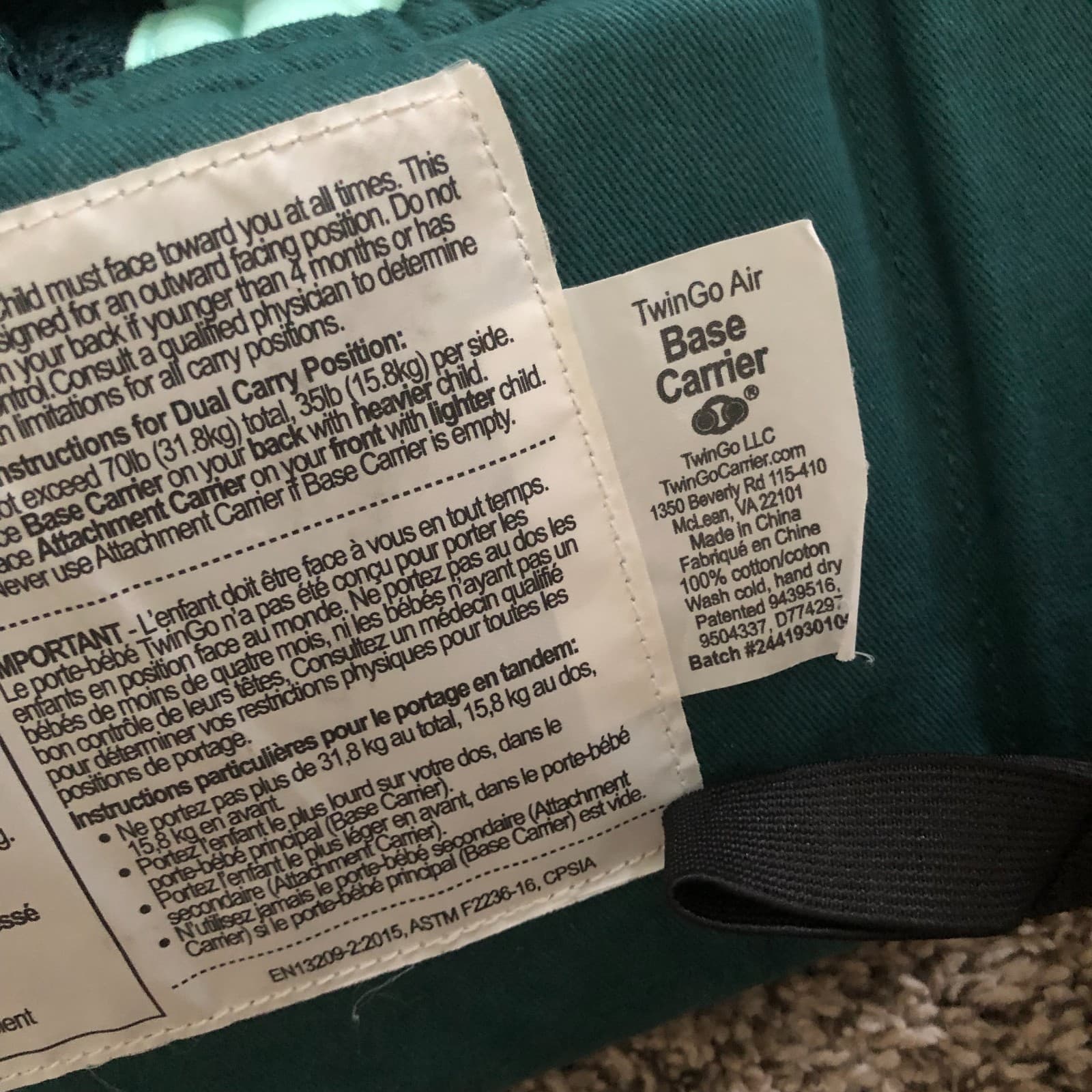 TwinGo Carrier Air Model Green Base and attachment PLEASE READ 6