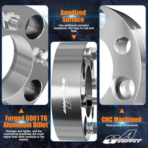  ATV Wheel Spacers 4x110, Compatible with CFMoto, 1.5"-12×1.25 -2pc silver 4