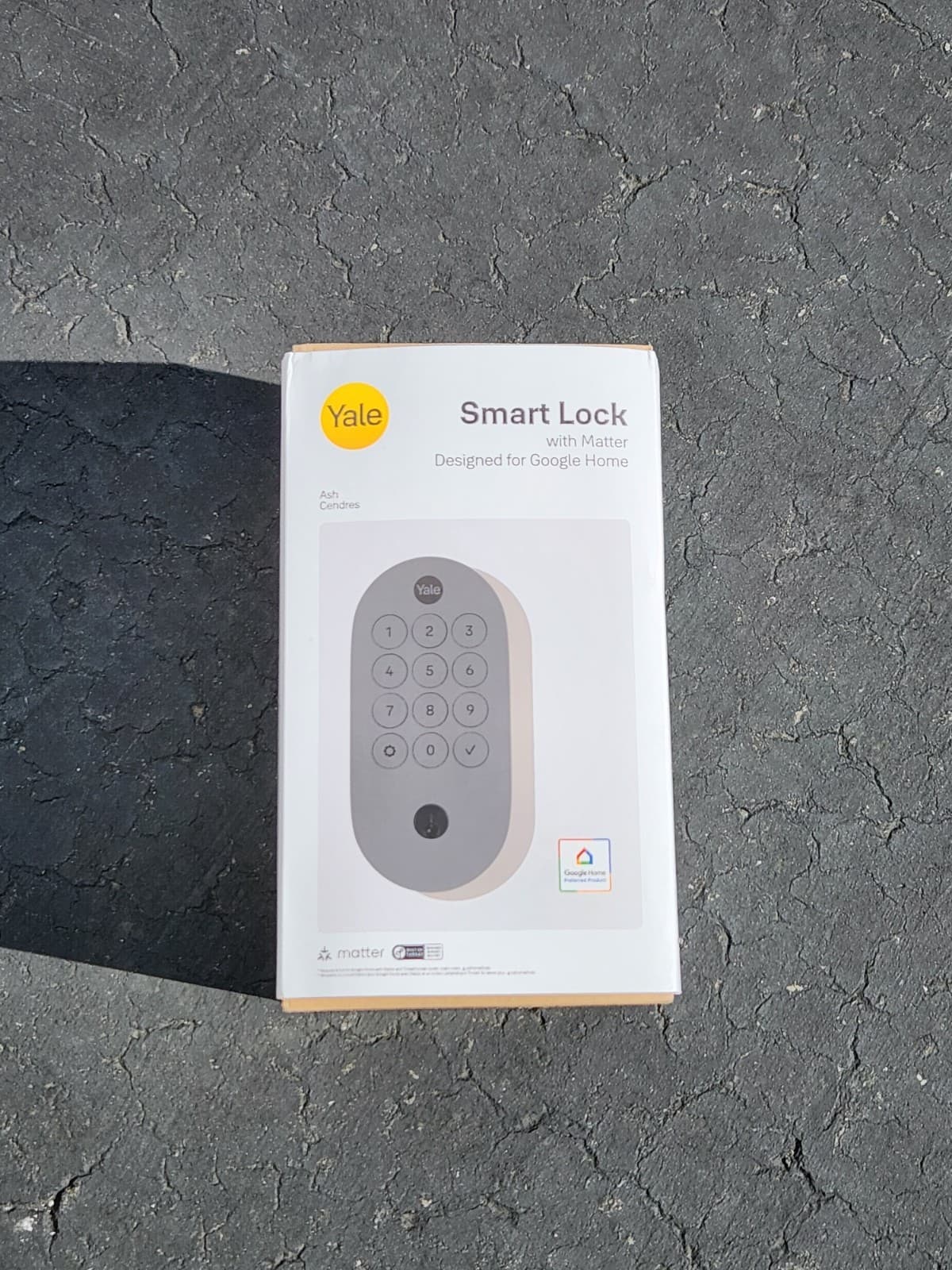 Yale Ash Keyed Deadbolt Smart Lock with Google Matter YRD510-MT1-ASH