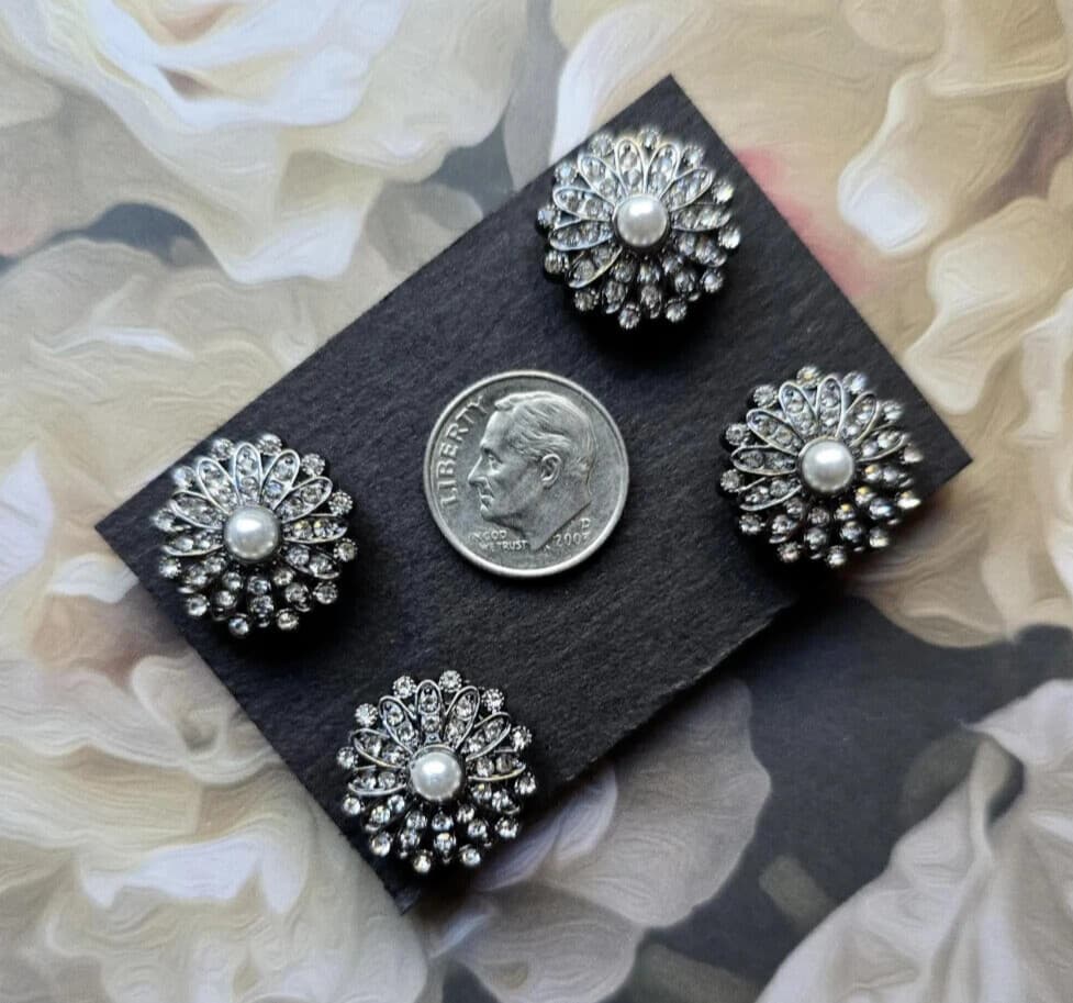 Black and Faux-Pearl Magnetic Pins . Horse Show magnet pins.  Clothing magnets. 4