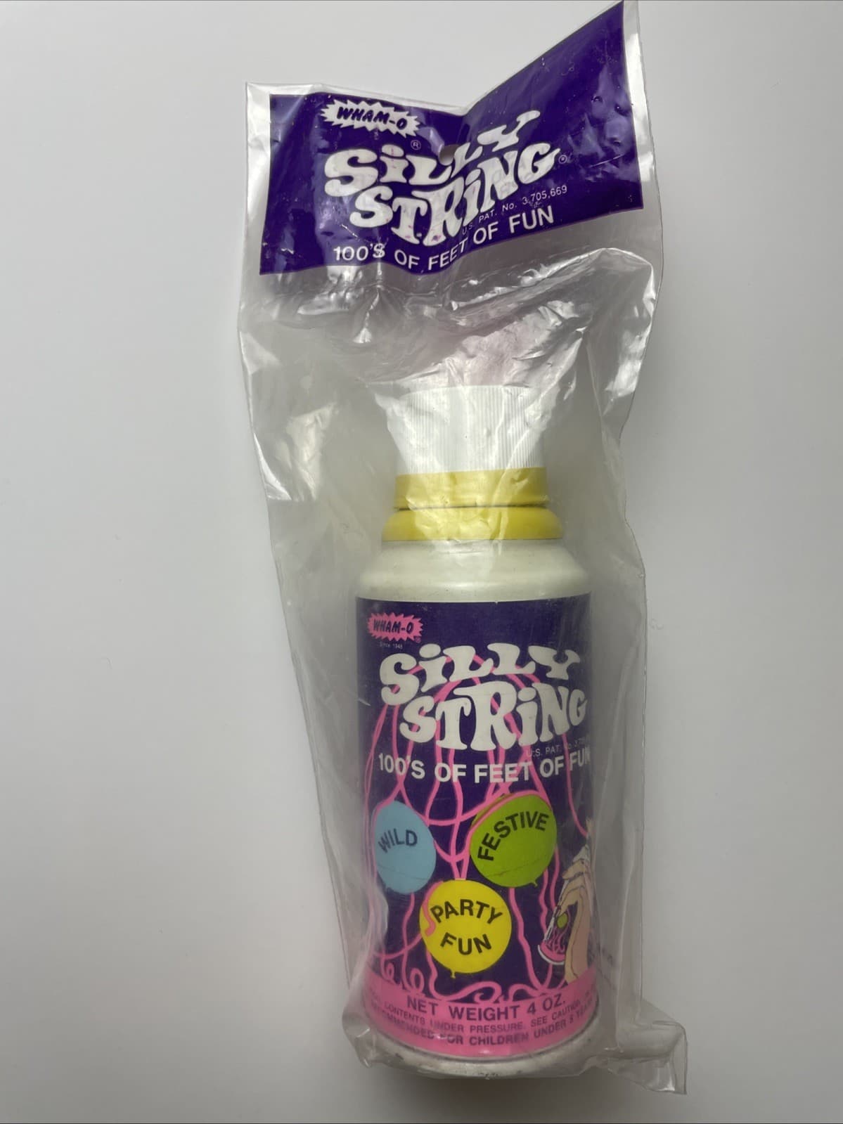 1976 Wham-O Vintage SILLY STRING UNUSED SEALED In Bag Whamo