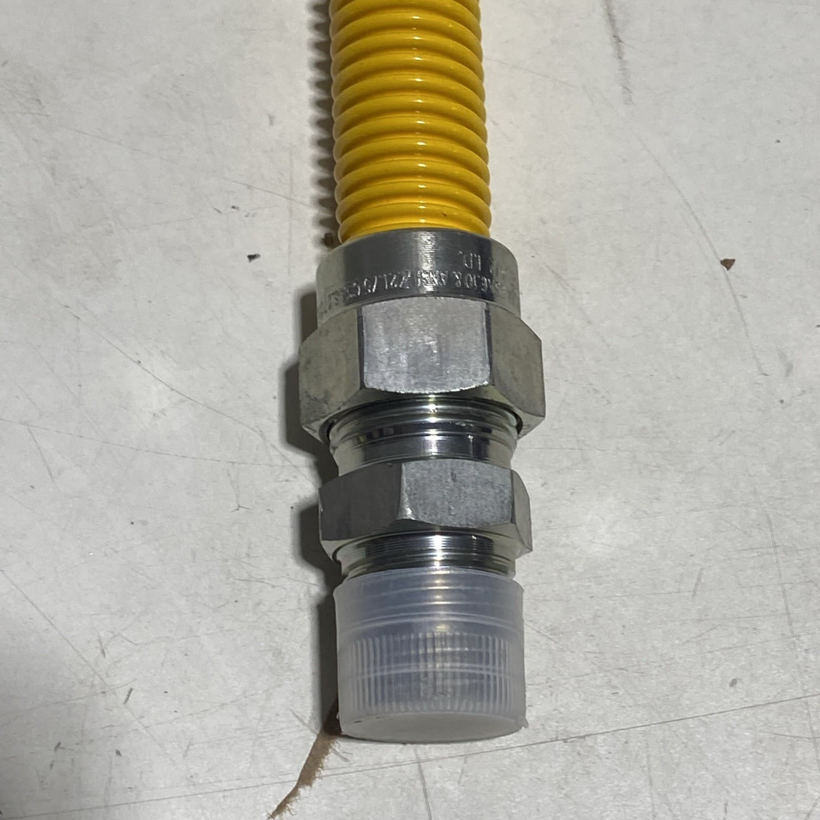 MUELLER EASYFLEX 24" 1/2"ID YELLOW EPOXY COATED SS GAS CONNECTOR G012YE101024 4