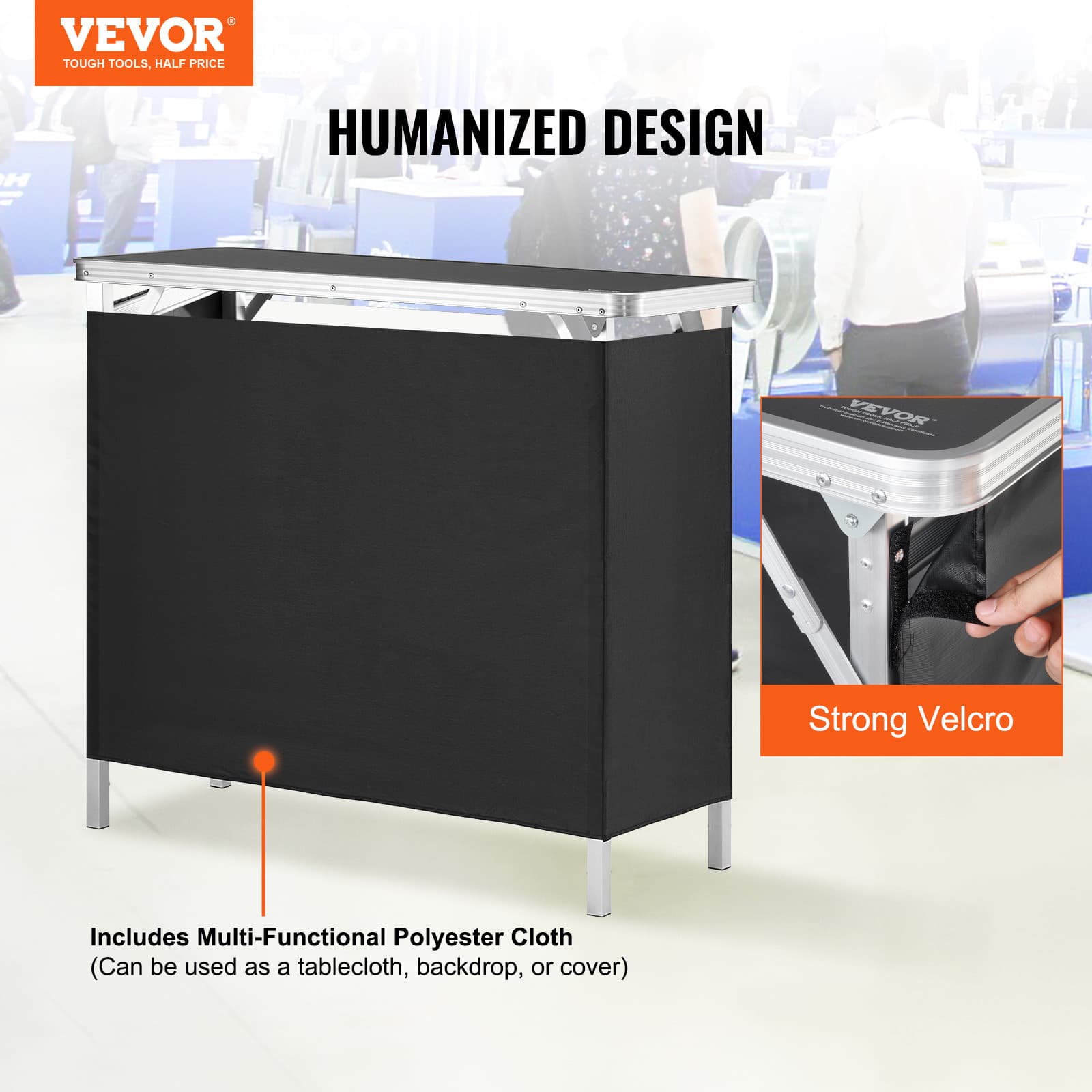 VEVOR Trade Show Display Podium Table Counter Stand 38.39"x15.16"x34.25" Folding 2