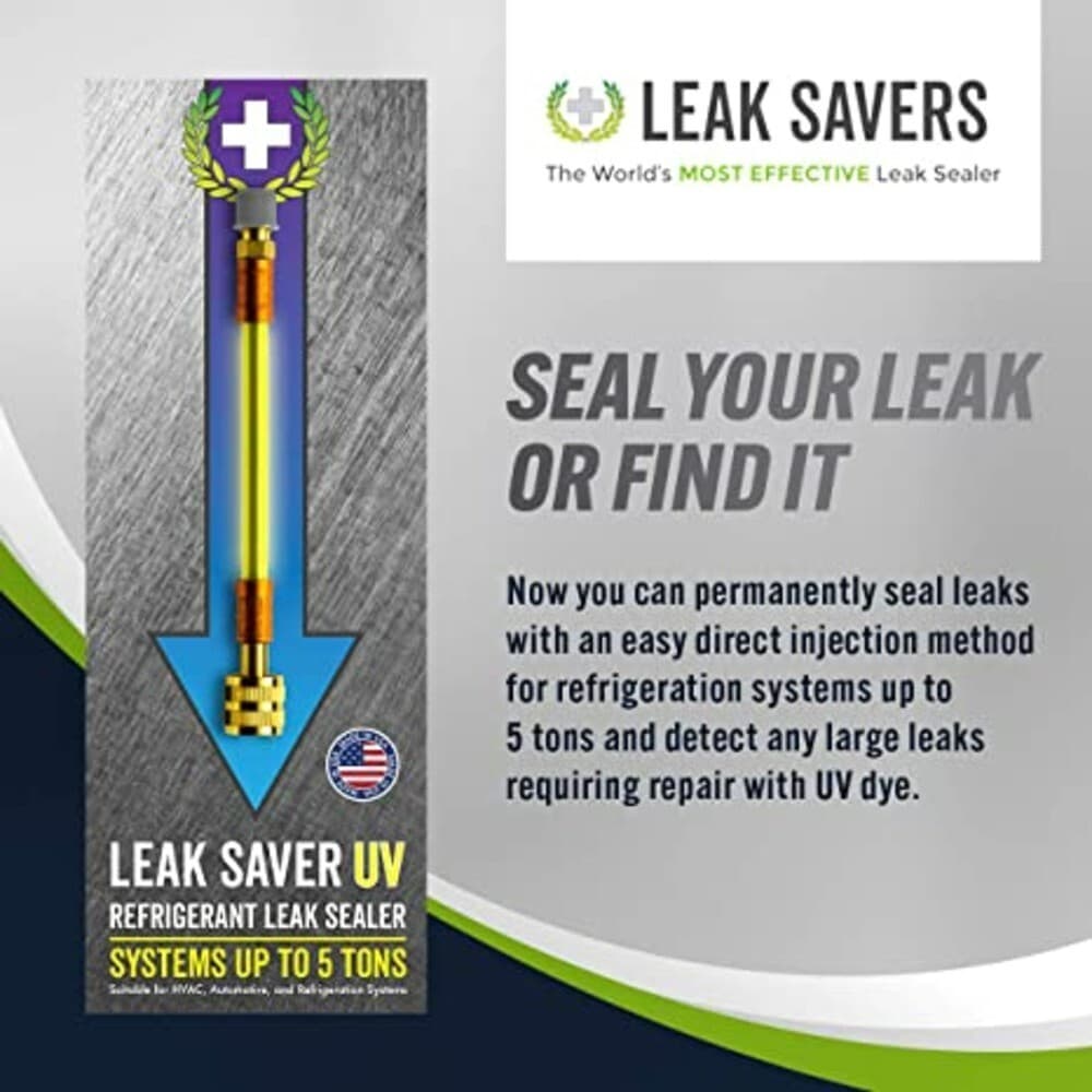 Leak Saver Direct Inject UV - 3 Pack - HVAC & Automotive Refrigerant Leak Sealer 2