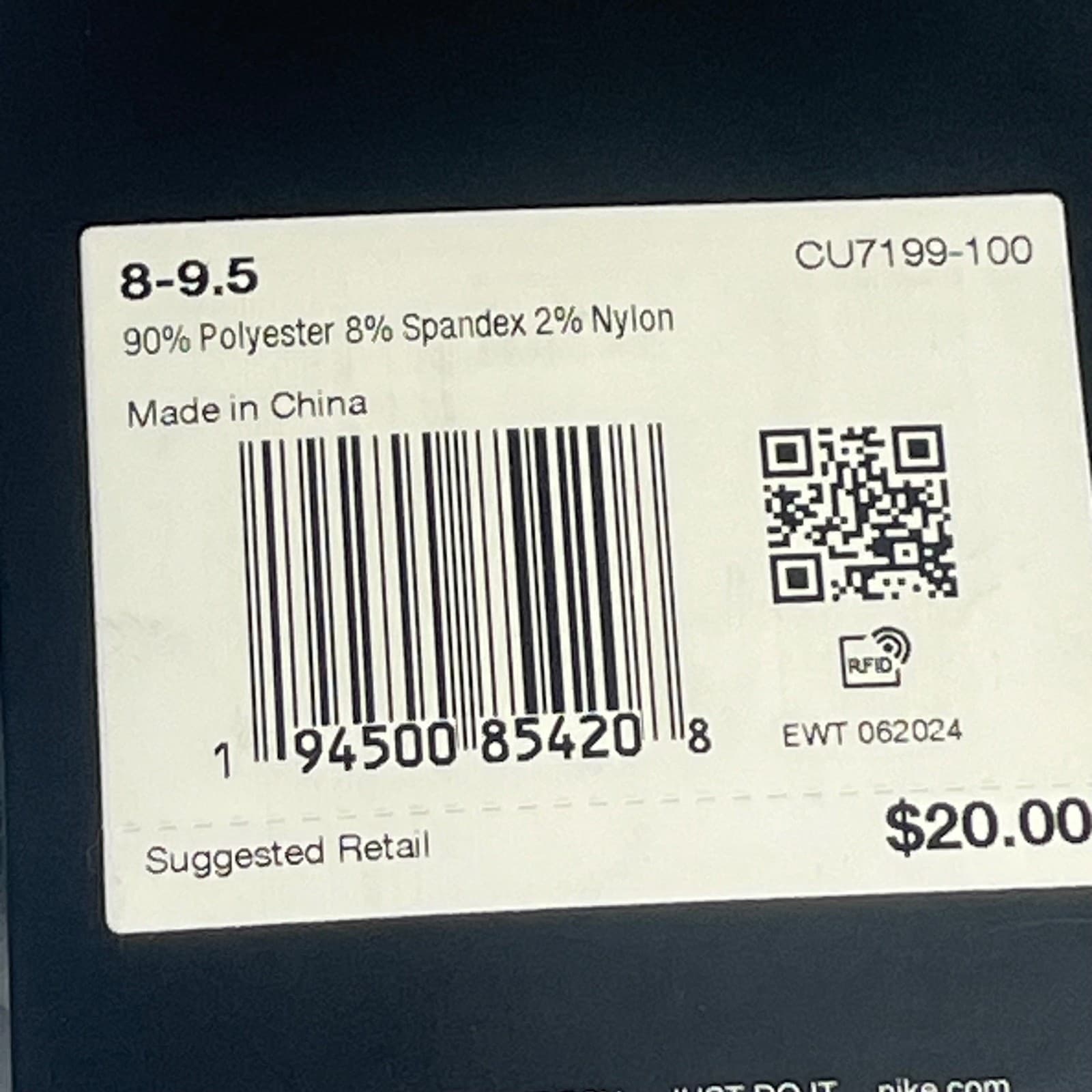 2 Nike Spark Ankle Running Socks White Gray Cushioned Dri-FIT W 9.5-11 Men 8-9.5 5