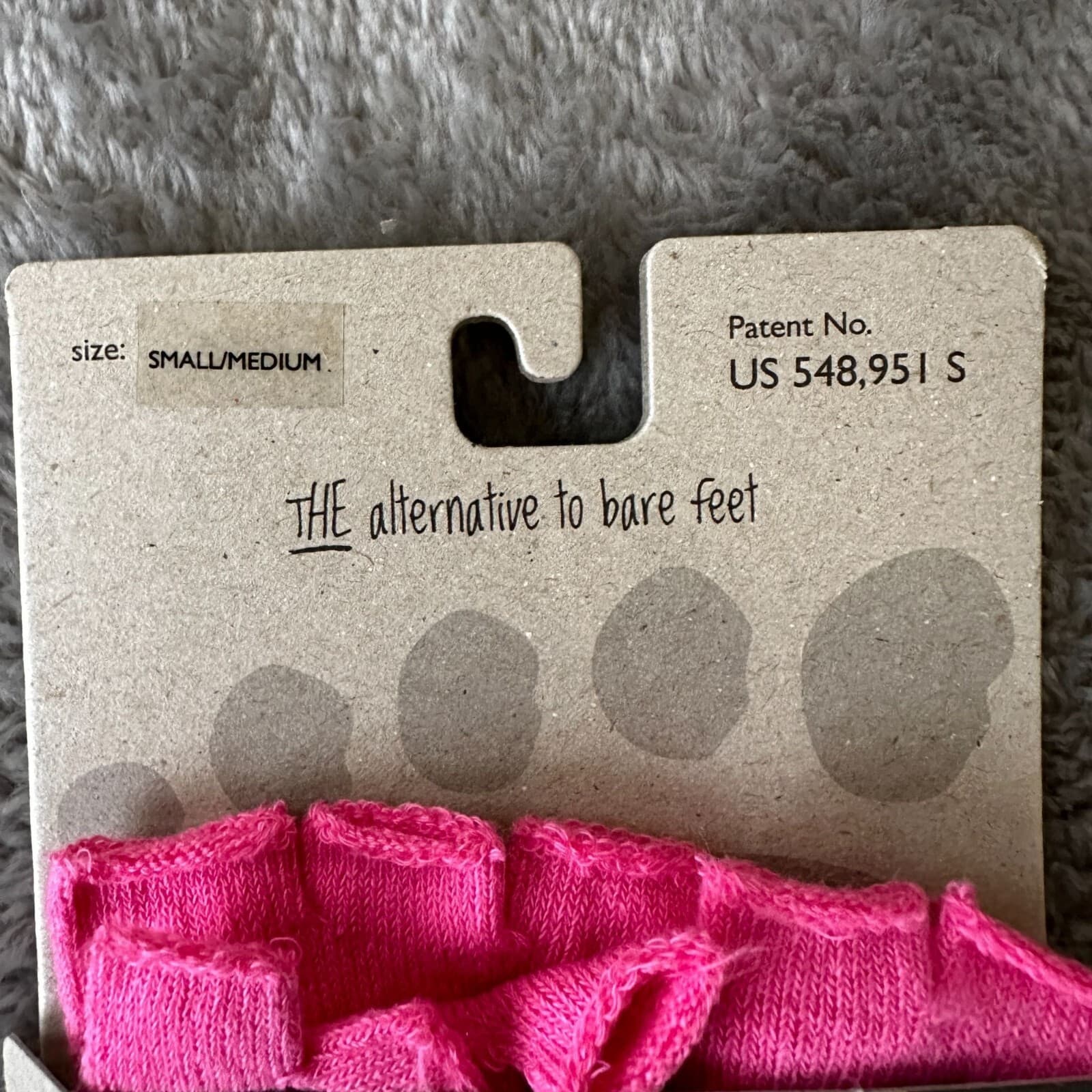 NEW Toezies Yoga Pilates Exposed Toe Pink Socks Small Medium S/M 5
