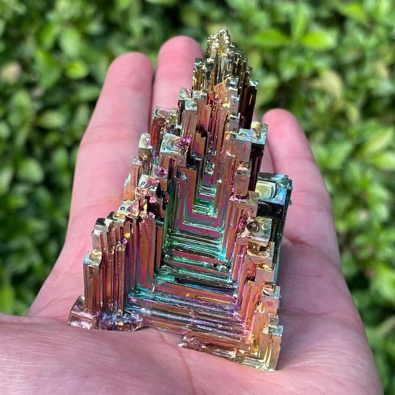 80-100g Aura Rainbow Titanium Bismuth Quartz Crystal Mineral Specimens Decor 5