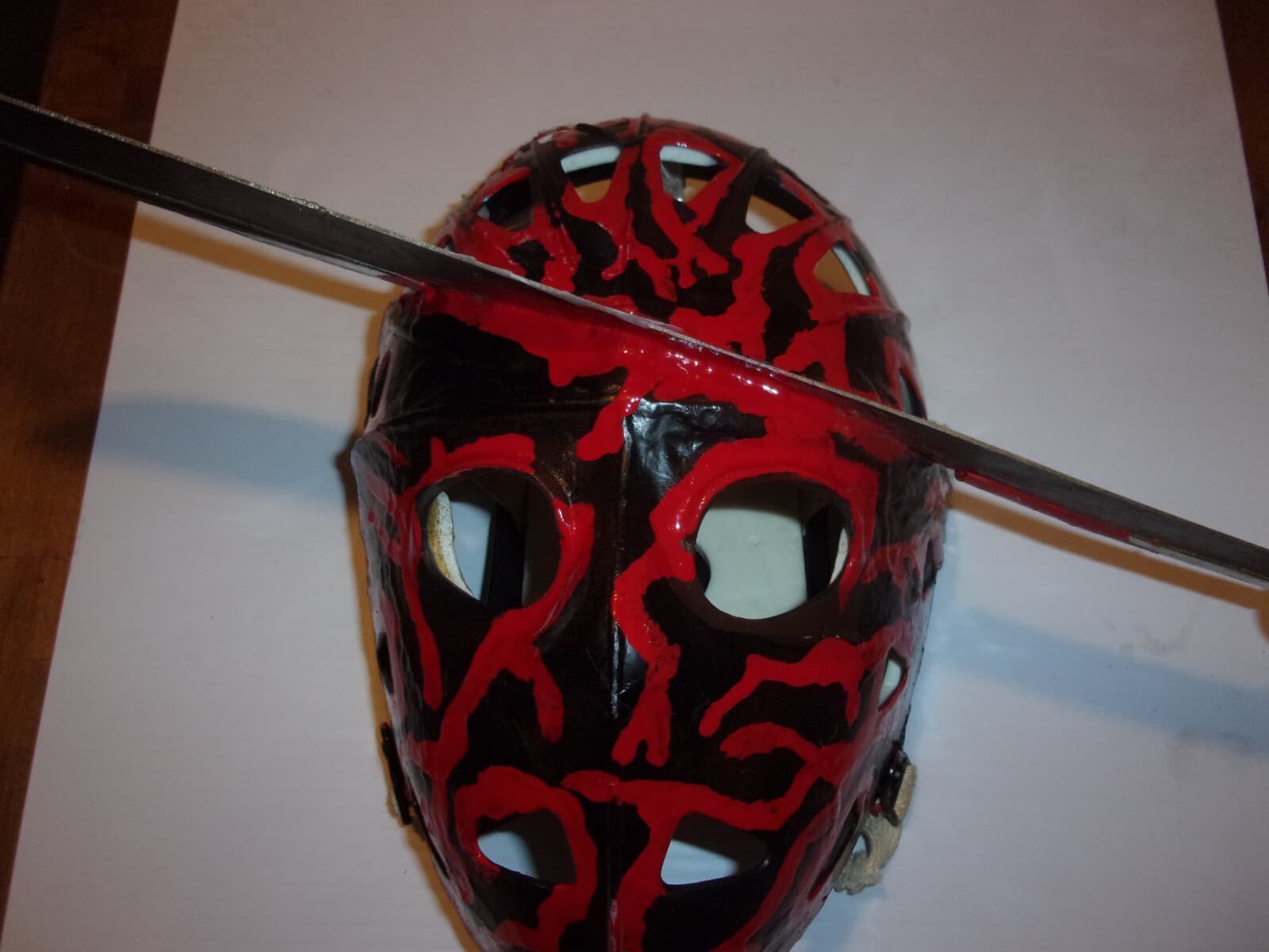 DURABLE AND WEARABLE JASON MYLEC HOCKEY MASK AND A REAL (SAFETY)MACHETE 3