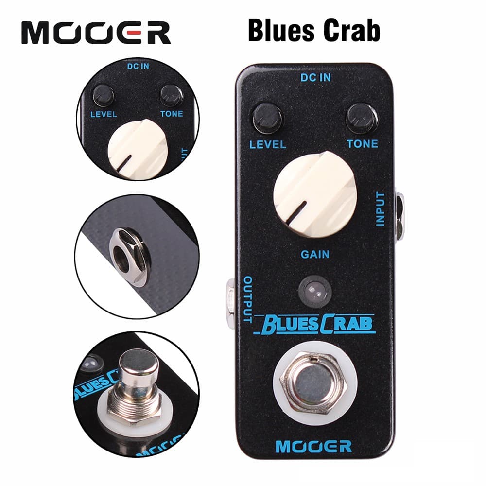MOOER Blues Crab Overdrive Guitar Effect Pedal Classic Blues Overdrive Pedal 6