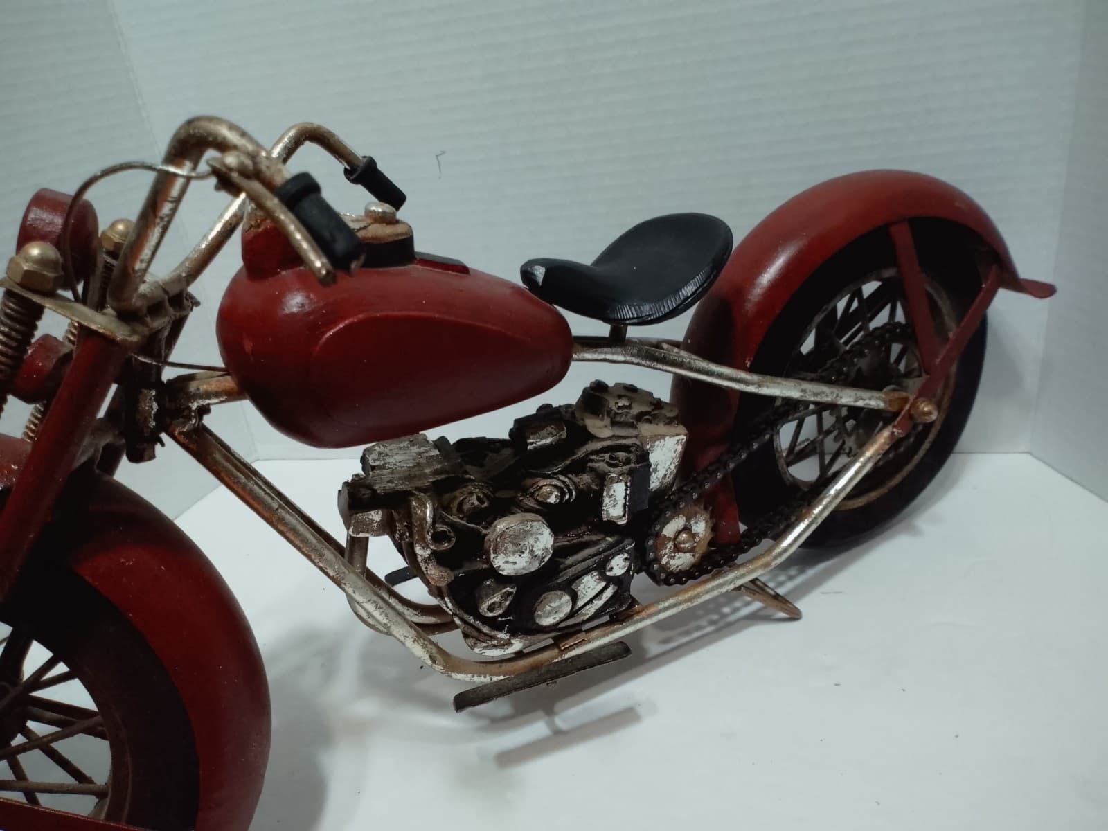 Heavy DieCast Metal weathered HARLEY Davidson INDIAN Motorcycle 20 in 8lbs 5