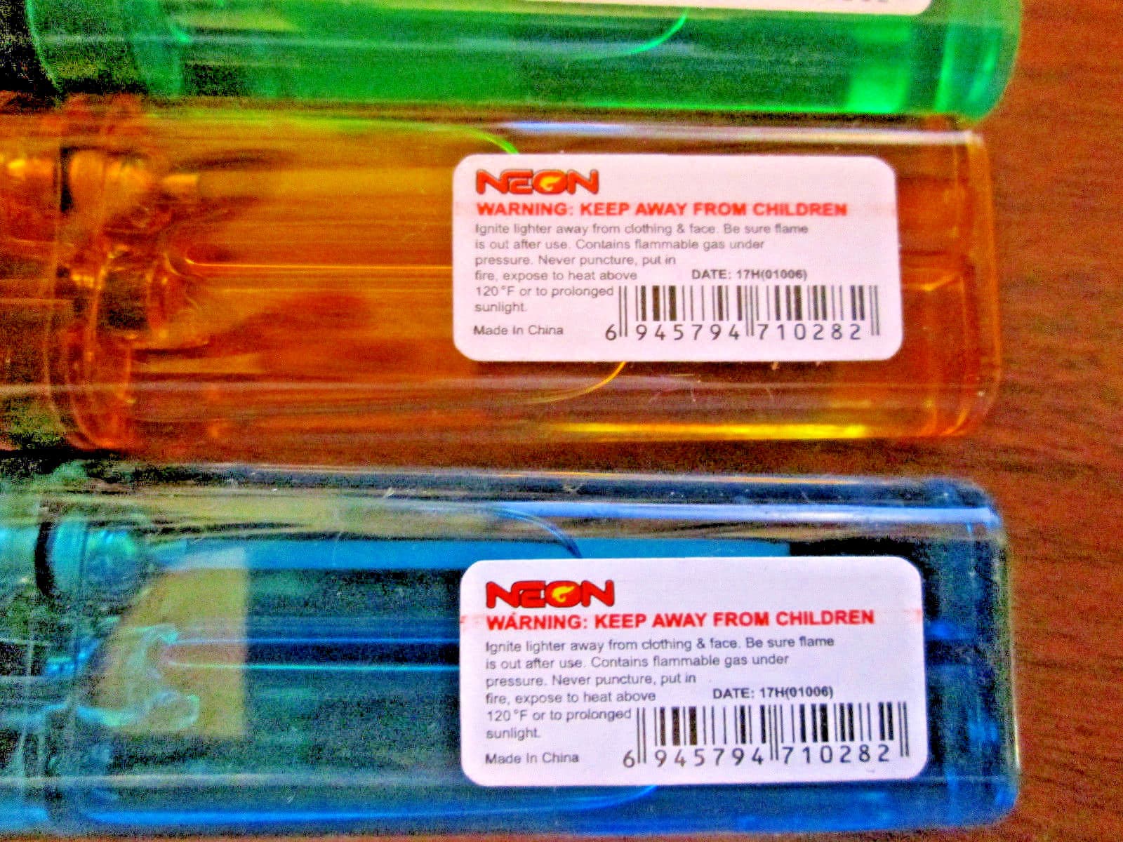 4 NEW NEON BRAND FREE SHIP DISPOSABLE CIGARETTE LIGHTERS REG CLASSIC STYLE 6