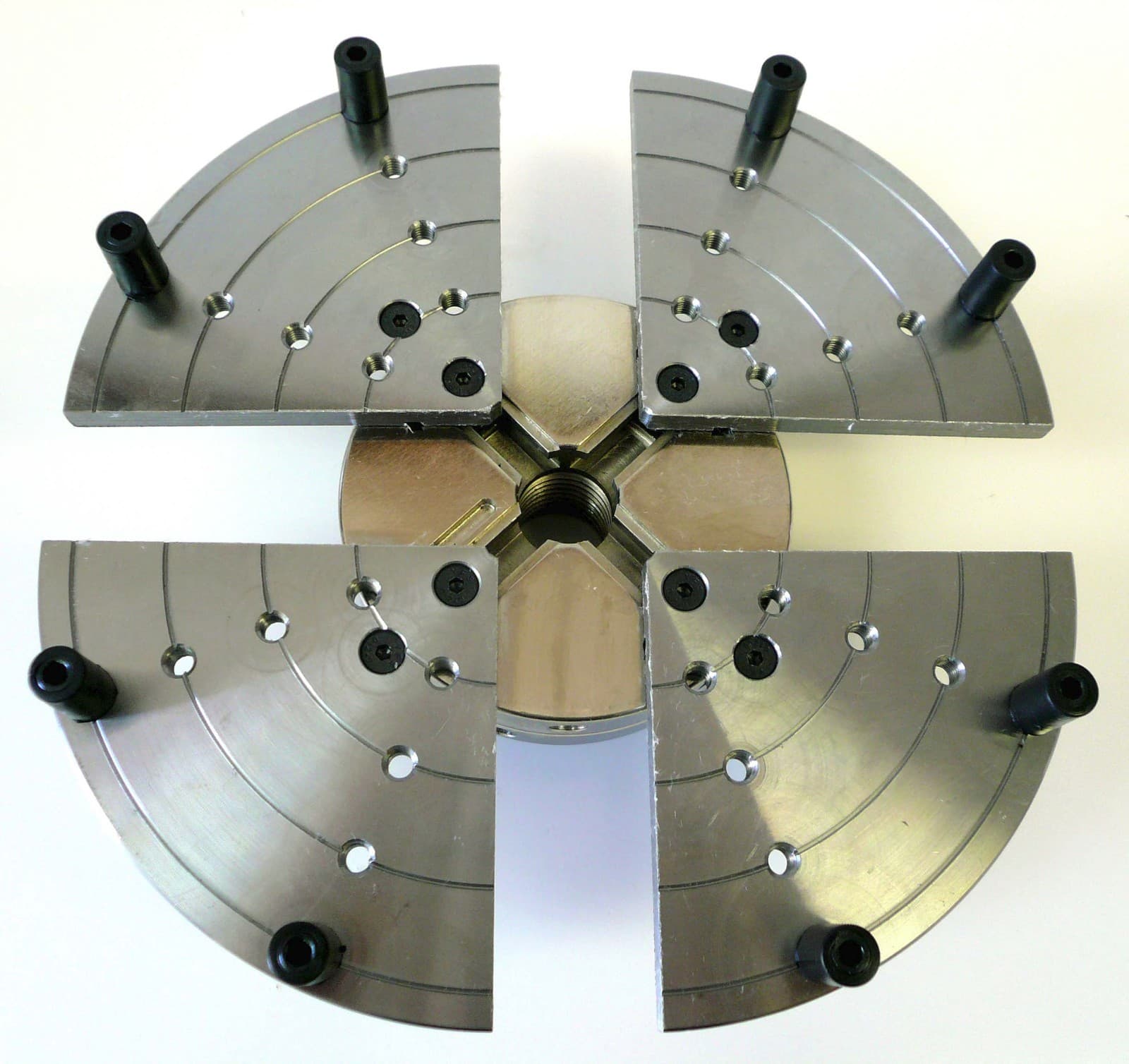 Wood Lathe Bowl Chuck with 8" Jumbo Jaws + 2 Jaw Sets Fits Shopsmith 5/8" New 4