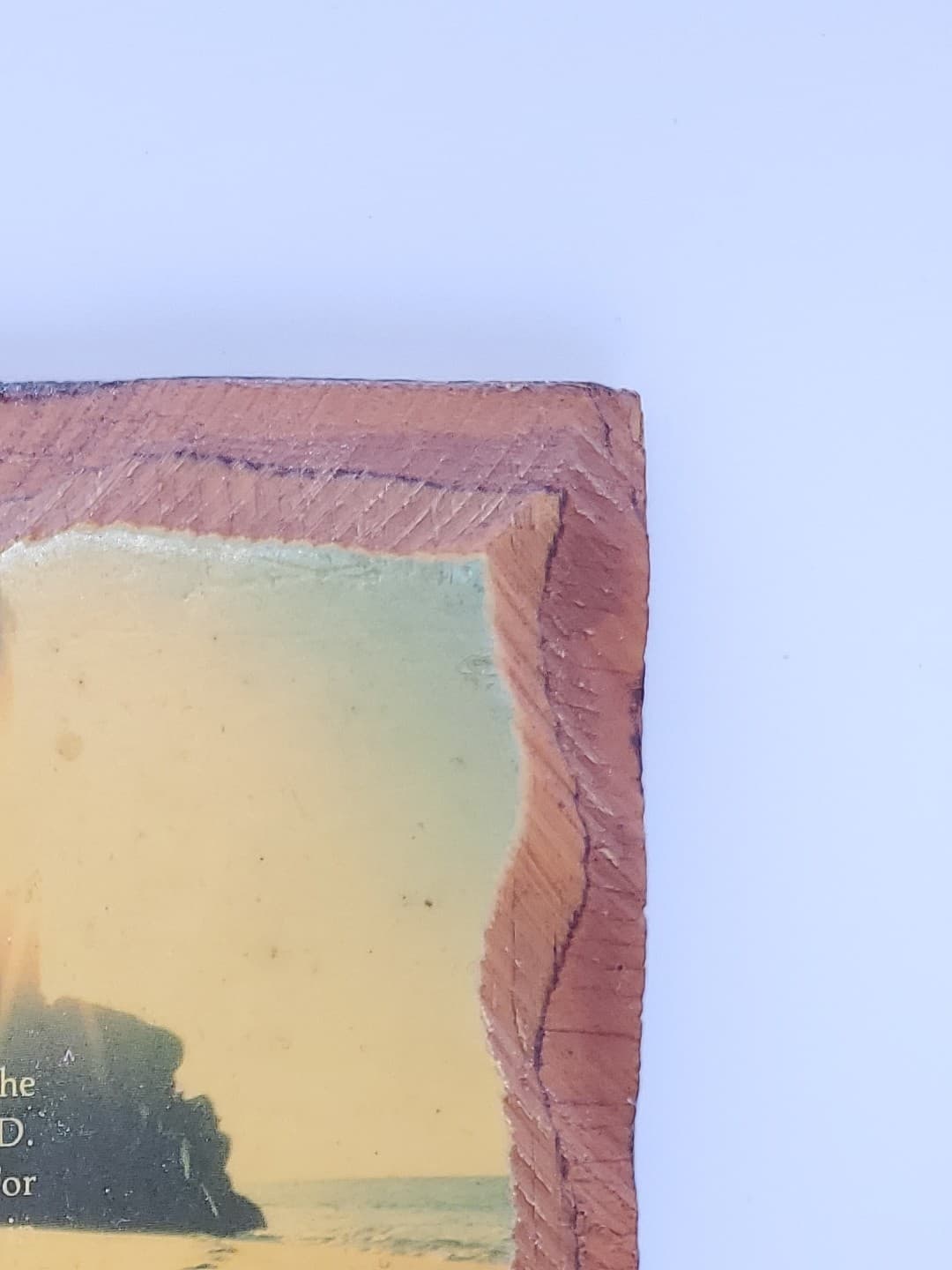 Footprints in The Sand Inspirational on Wood Hanging Plaque 6 1/2" x 8 1/2 4