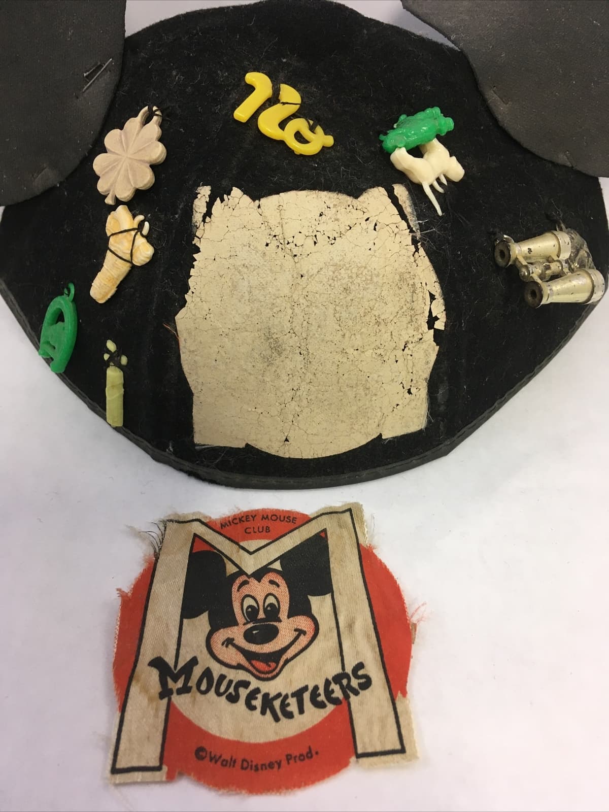 Vintage 1950s Disney Mickey Mouse Club Hat with Charms Benay Albee Made in USA 3