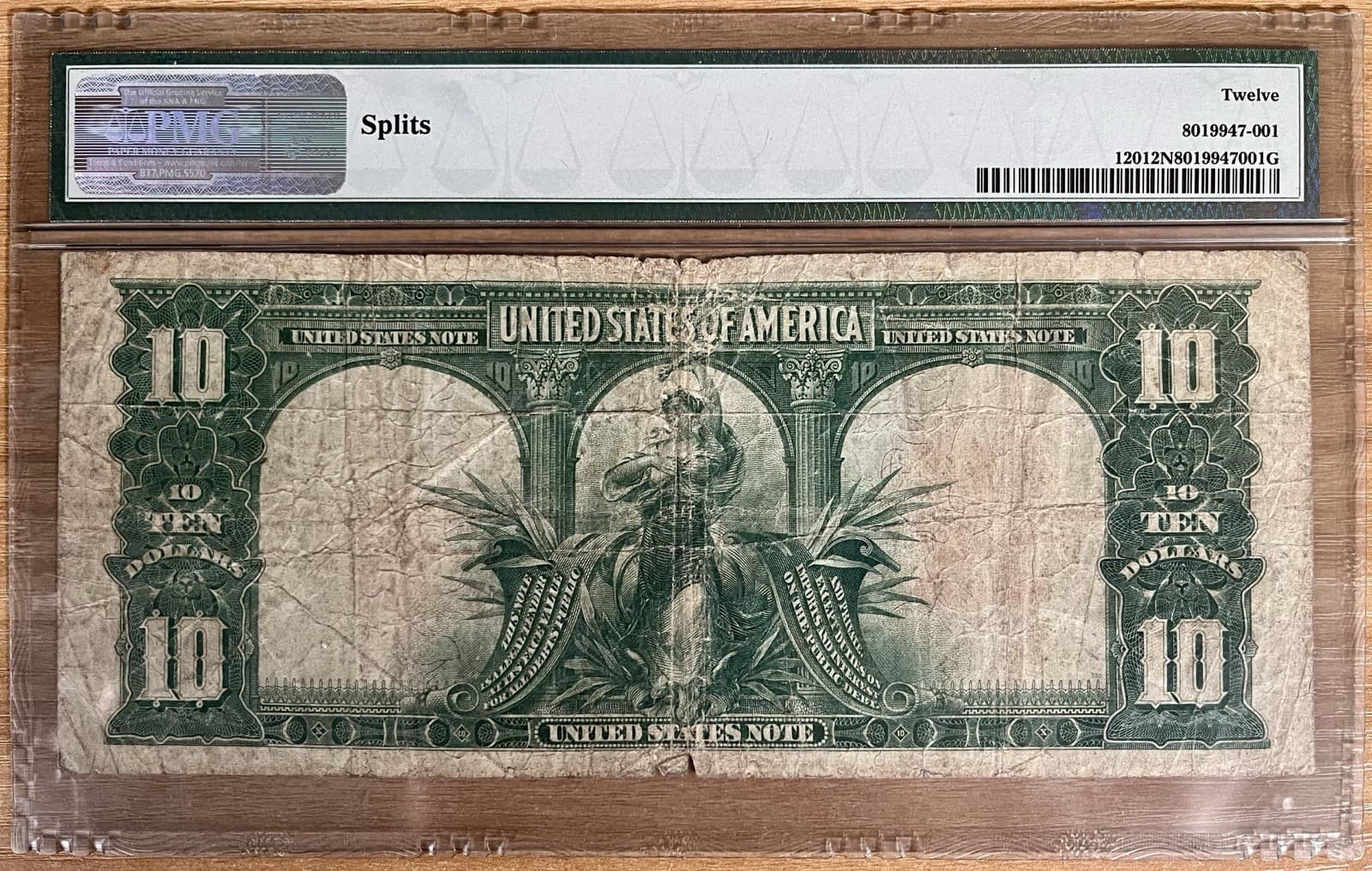 1901 $10 Legal Tender Bison Note PMG Fine 12 Fr#120 Teehee Burke; Lewis & Clark 2