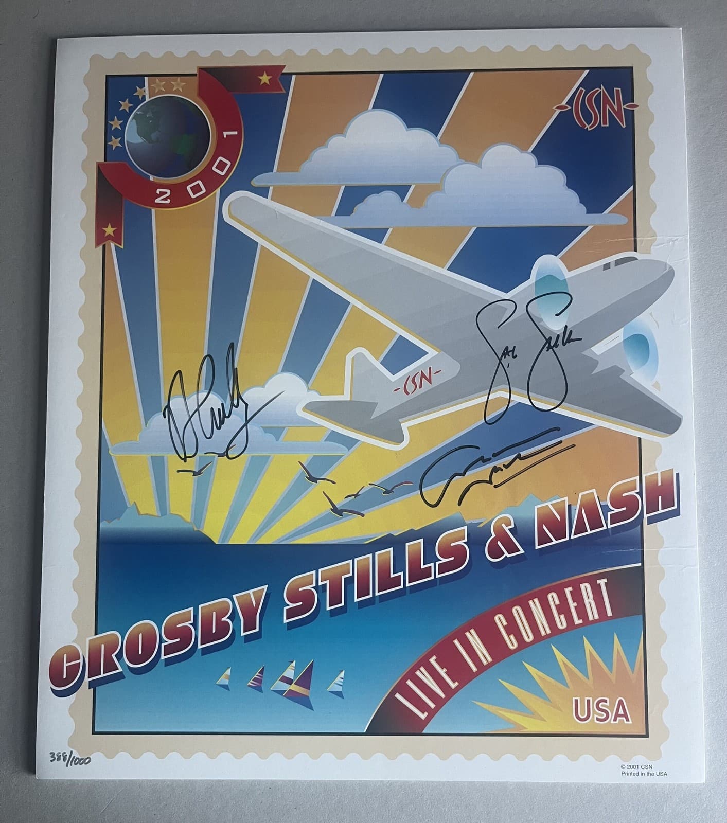 Crosby Stills & Nash Poster Signed & Numbered