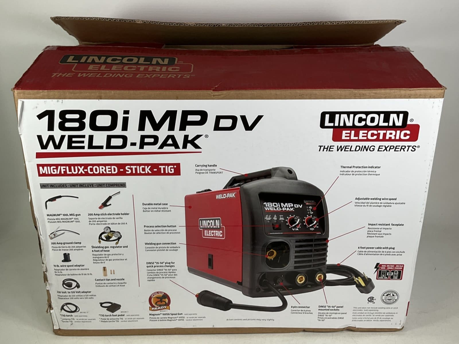 NEW Lincoln Electric K5257-1 Weld Pak 180i MP DV MIG Flux Cored Stick TIG Welder 2
