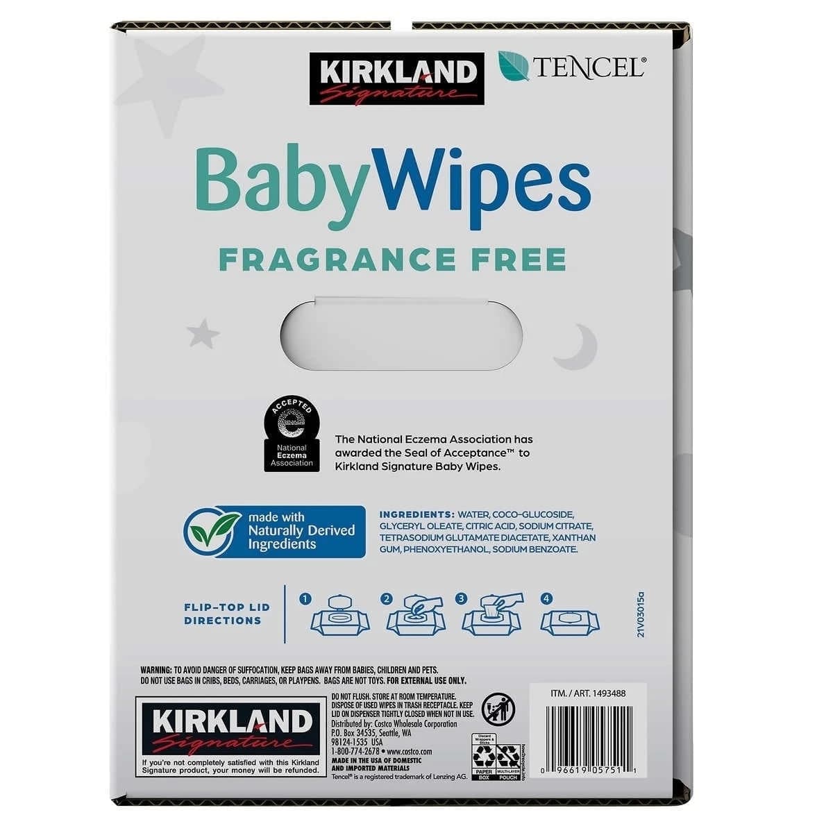 Kirkland Signature Baby Wipes Fragrance Free, 900-count 3