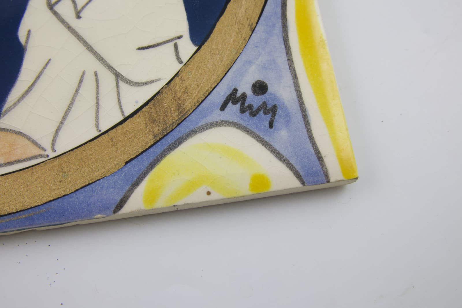 Vtg Mirjana Mladinov Adam & Eve 13th C. Schocken Bible Religious Jerusalem Tile 5