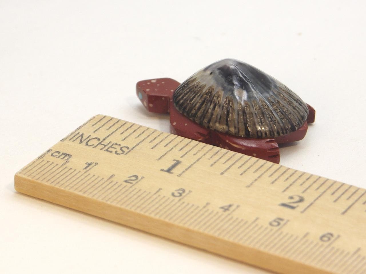 AMOS POOACHA (d), ZUNI PUEBLO TURTLE Tortoise Fetish carving, Pipestone & Shell 5