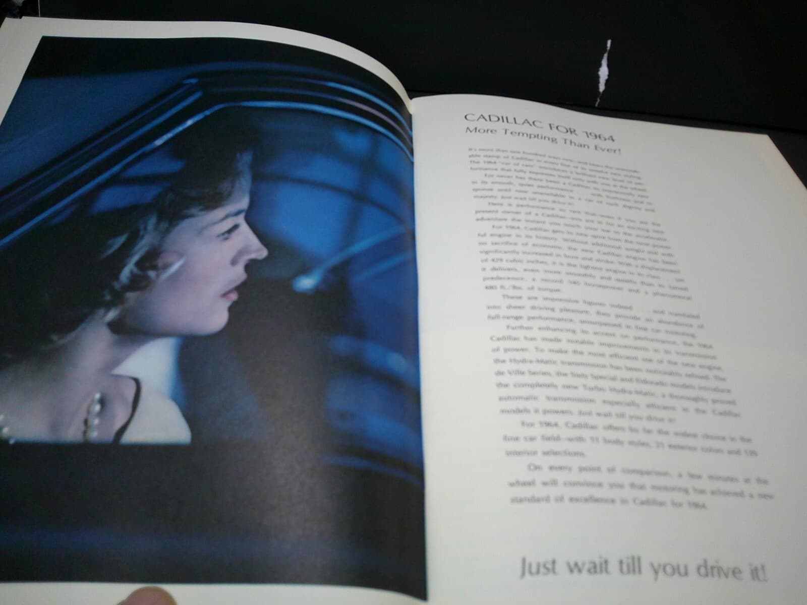 1964 CADILLAC SALES BROCHURE  9 1/2 BY 12 1/2 LARGE ORIGINAL WITH ENVELOPE NICE 5