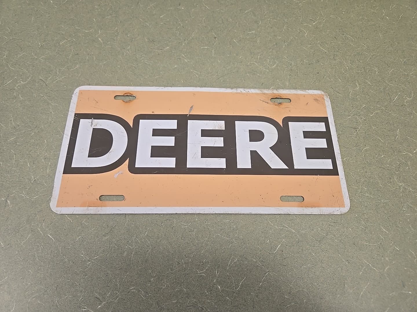 John Deere Construction License Plate