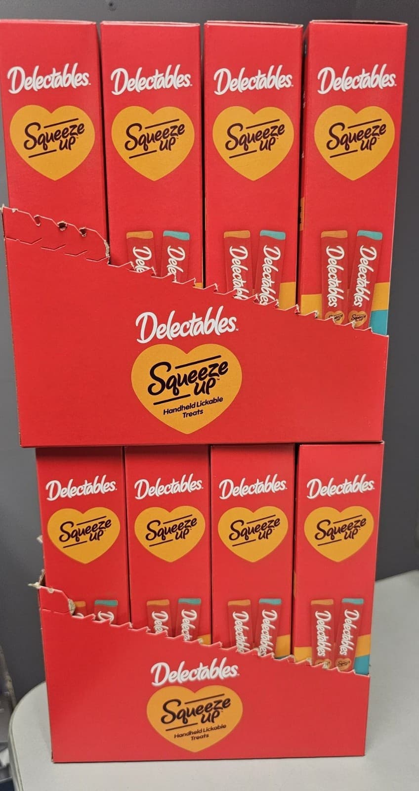 8 X Delectables SqueezeUp Handheld Lickable Cat Treats 10 pk/each 5 Chick/5 Tuna 3