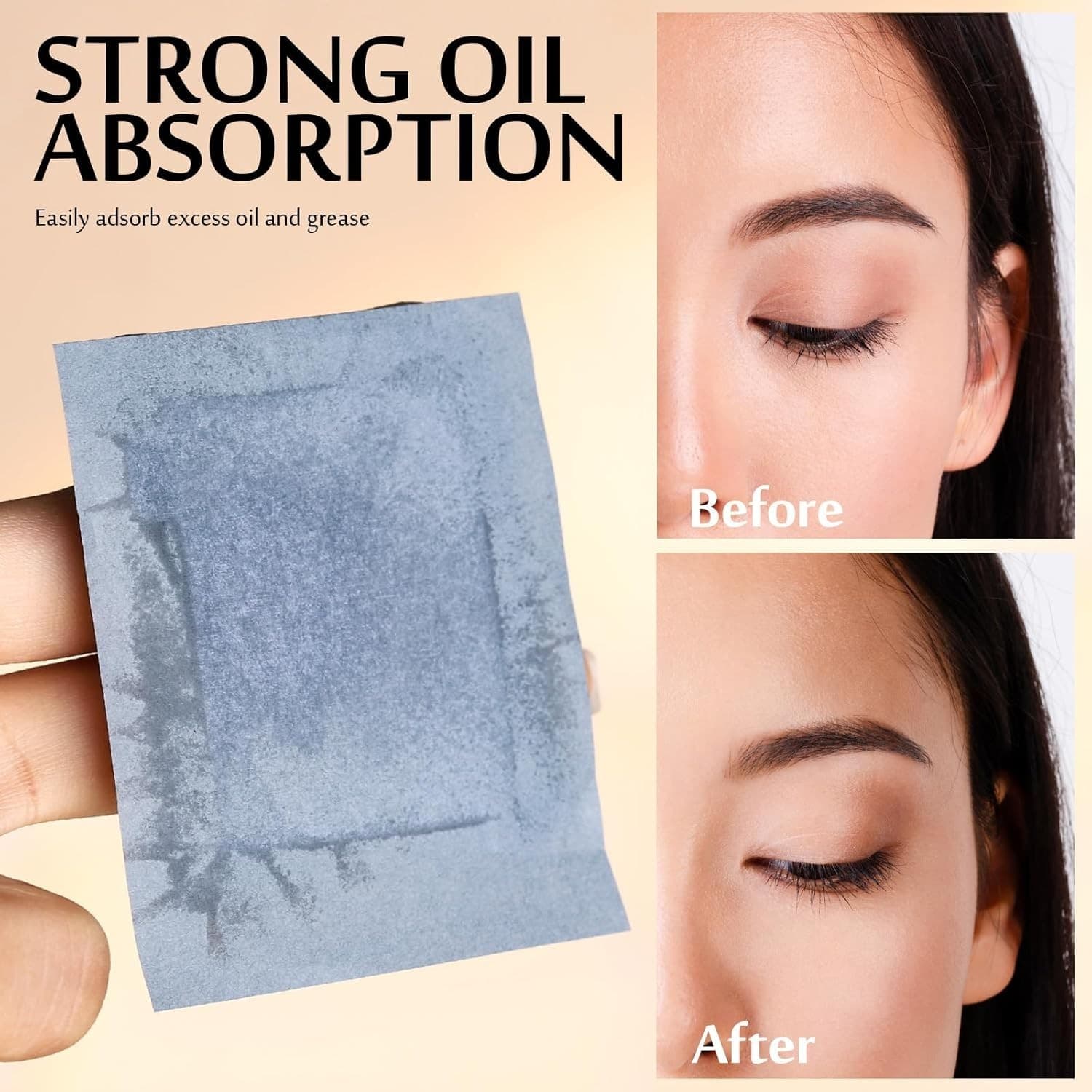 Blotting Papers for Face,300Pcs Oil Blotting Sheets,1 Portable Box with Mirror & 4