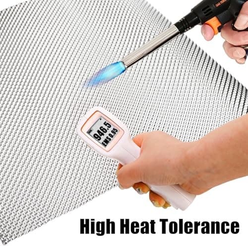  Exhaust Heat Shield Automotive,15”x 39” Embossed Aluminum Heat Shield Muffler  5