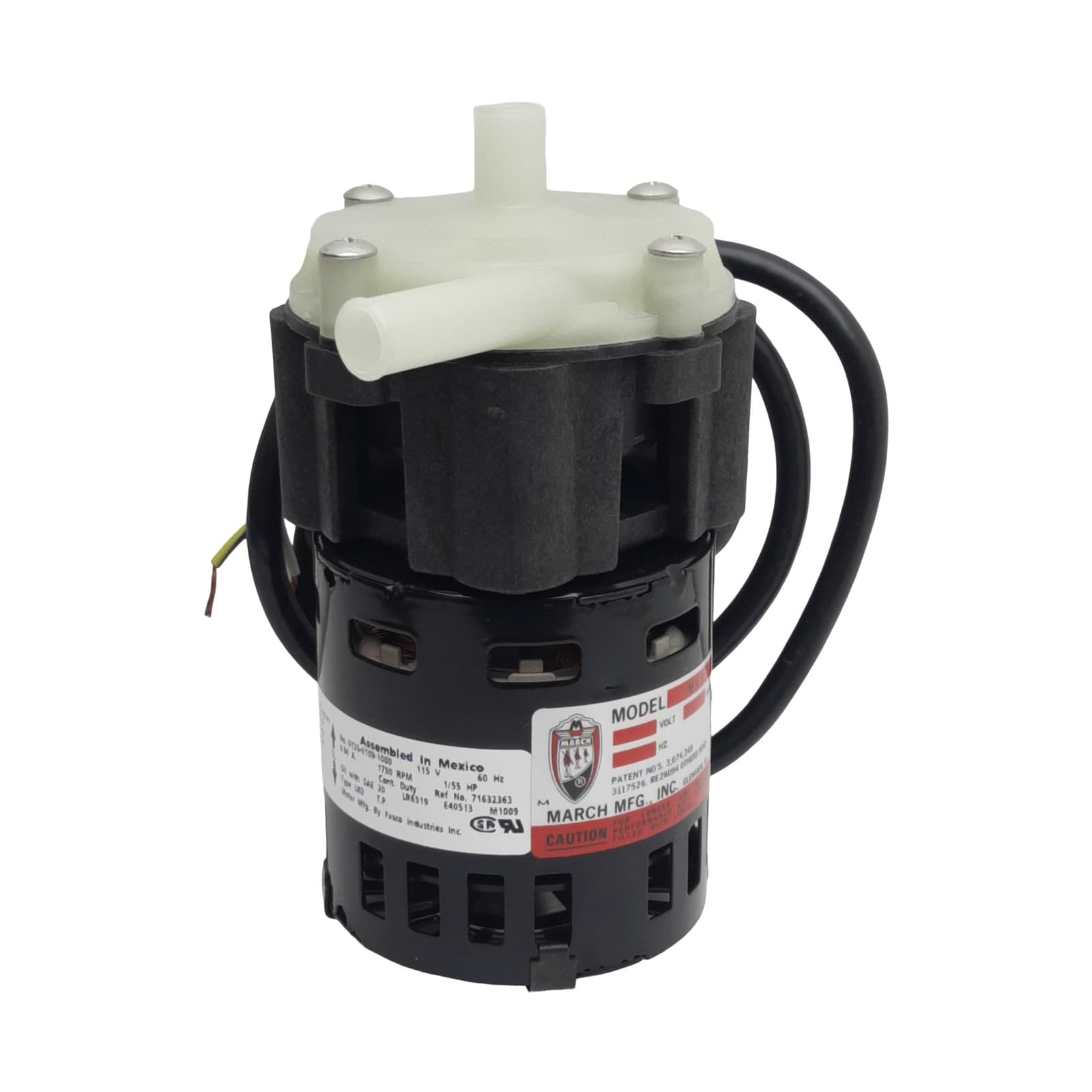 March MDX-1/2 Magnetic Drive Pump, 6gpm, 50psi, ø1/2in OD, 115VAC, 1750rpm 5