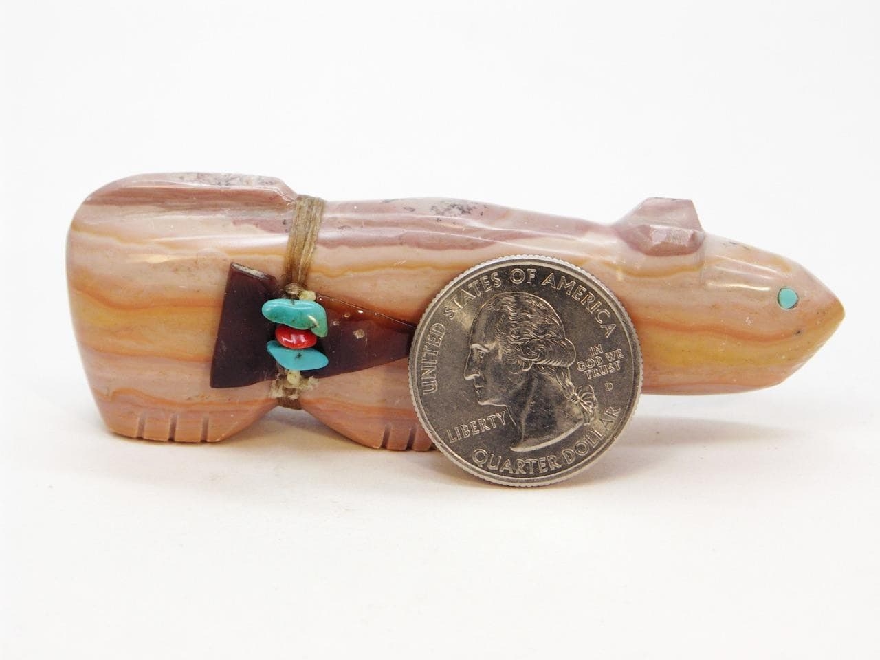 RARE SIGNED ~ MT LION Cougar Fetish by LENA BOONE (d) Zuni Pueblo Indian Carving 2