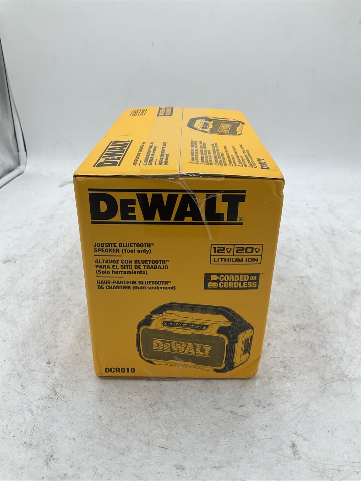 DeWALT DCR010 12V/20V MAX Jobsite Bluetooth Speaker Corded or Cordless 4