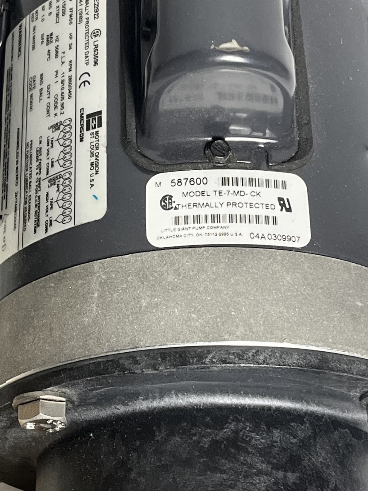 NEW IN BOX Little Giant 587600 Magnetic Drive Pump TE-7-MD-CK 3/4 HP, 115/230V 6