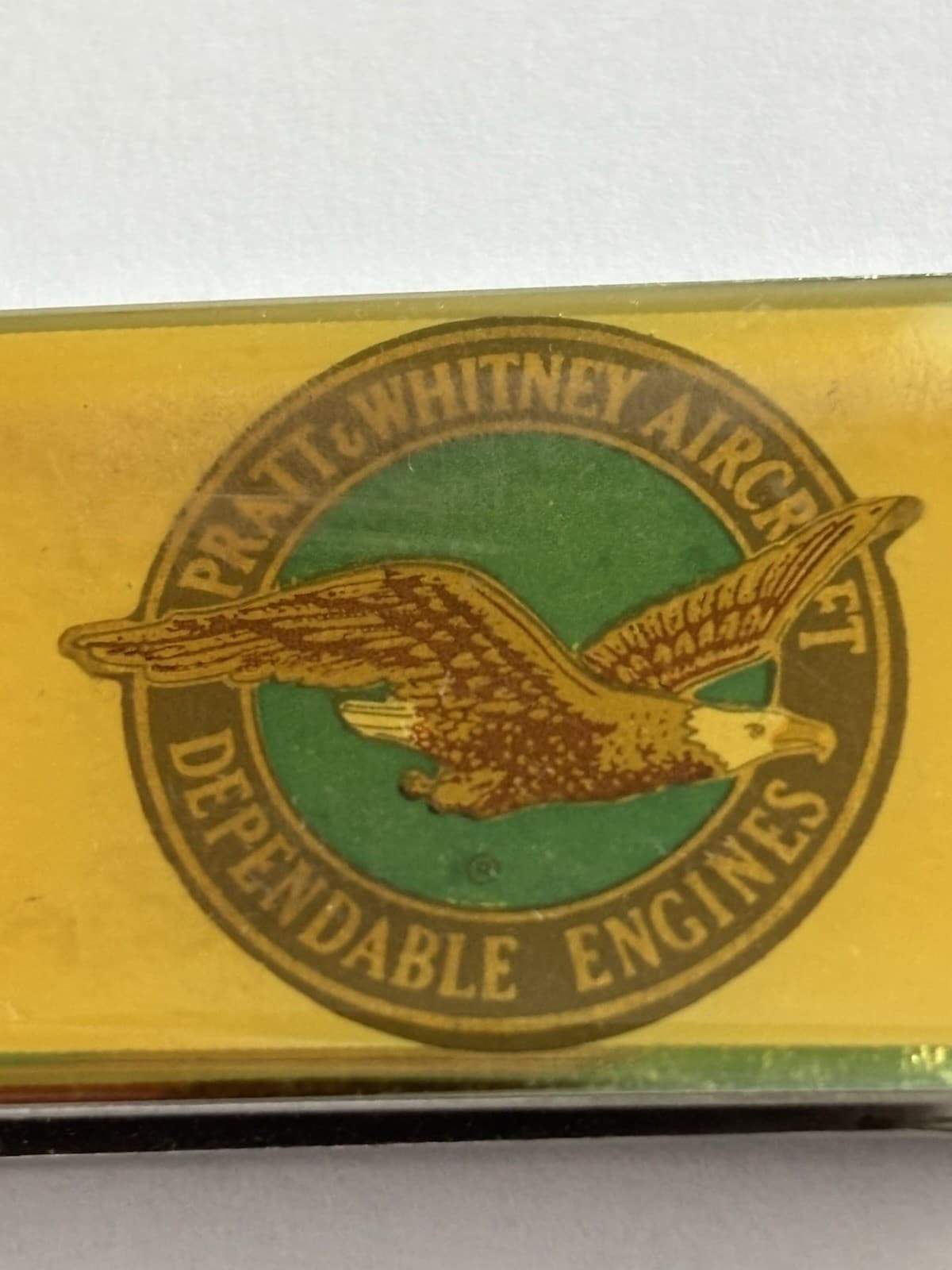 PRATT AND WHITNEY AIRCRAFT DEPENDABLE ENGINES AVIATION MONEY CLIP 2" 2