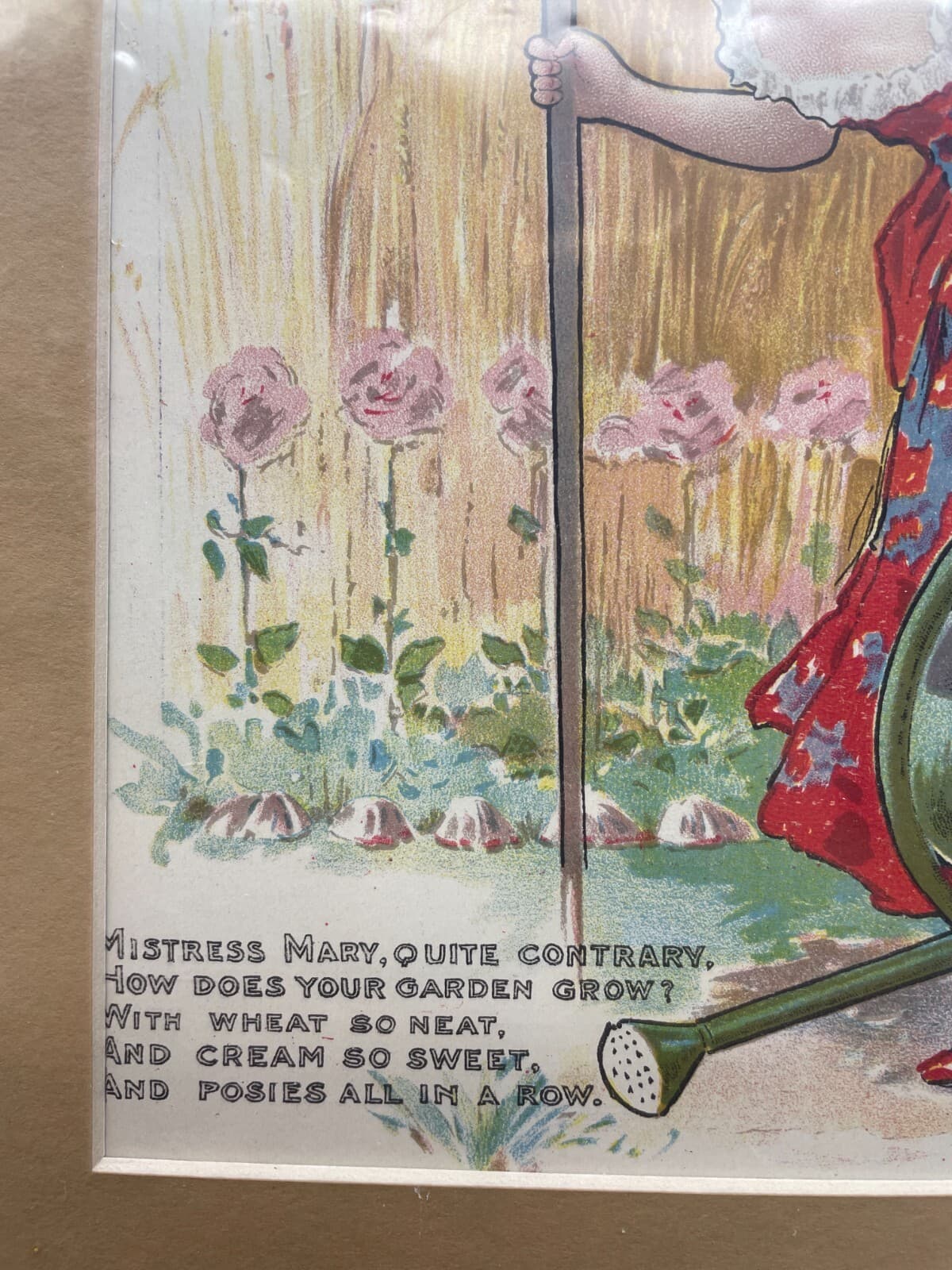 1902 Cream of Wheat Magazine Ad Mistress Mary Matted 4
