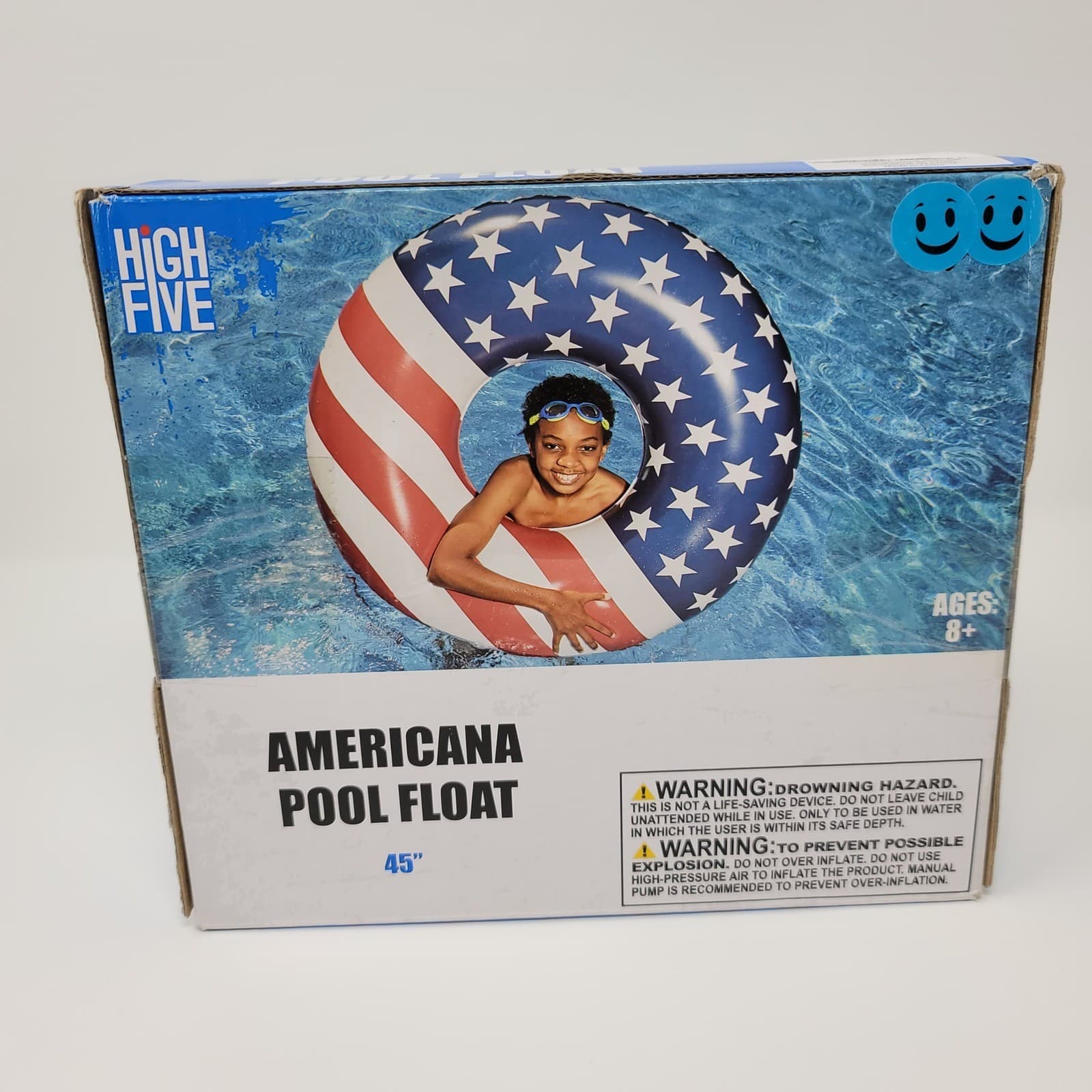 High Five Americana Pool Float 45 Inch Patriotic Inflatable USA Flag New 2