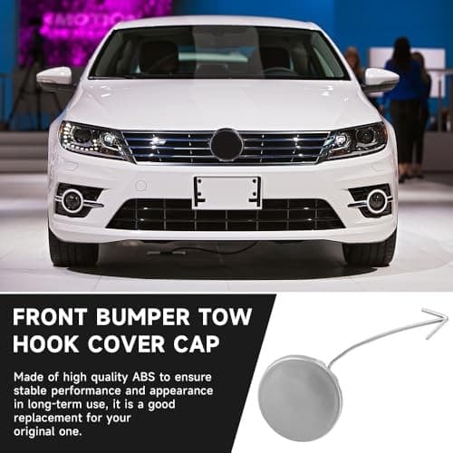 Front Bumper Tow Hook Cover Cap for Volkswagen Jetta 2011-2014 | Durable silver 4