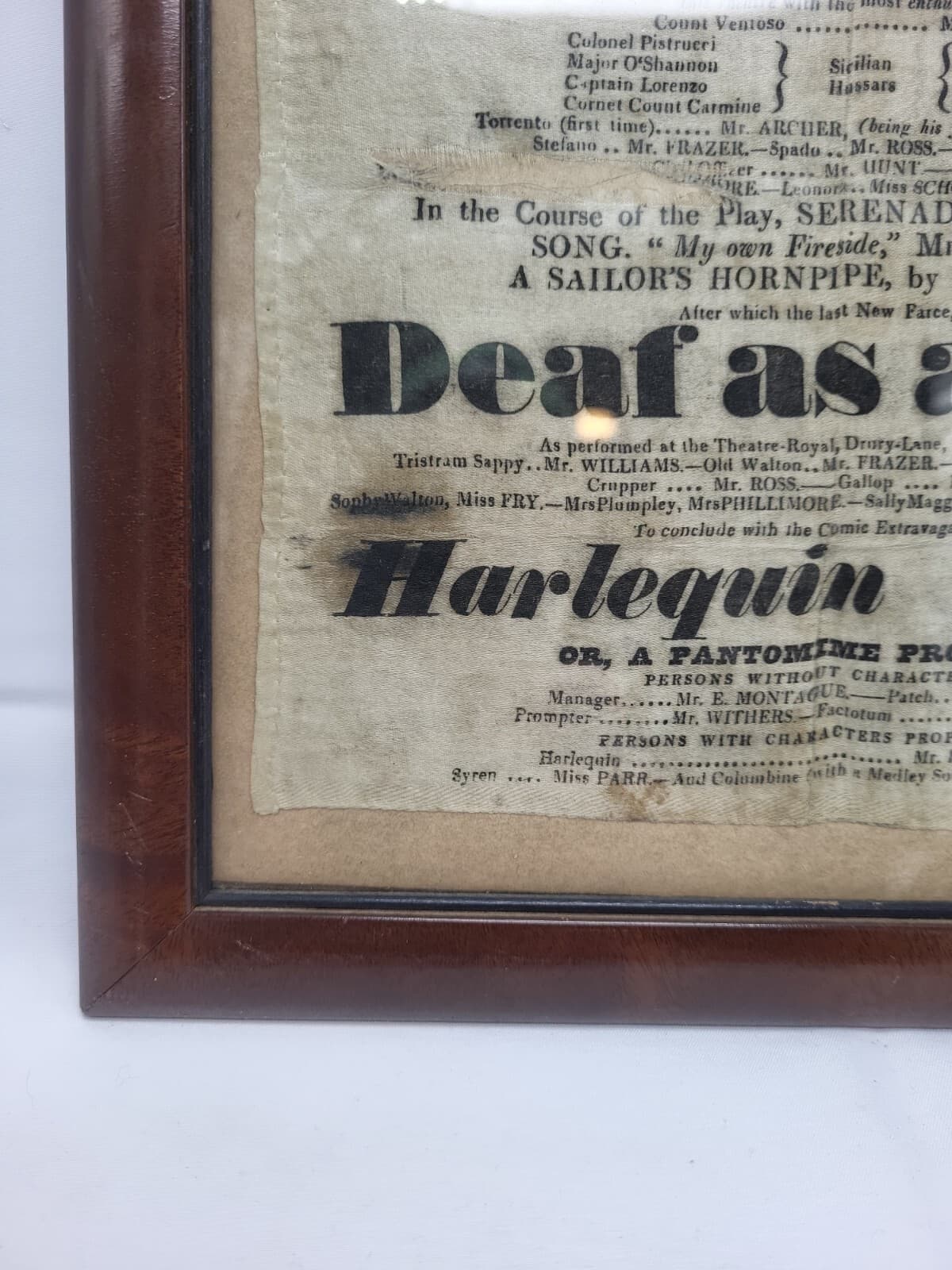 THEATRE SWANSEA BY AUTHORITY 1824 THE LAST WEEK MRS CALVERT JONES SHOW BILL ADD 6