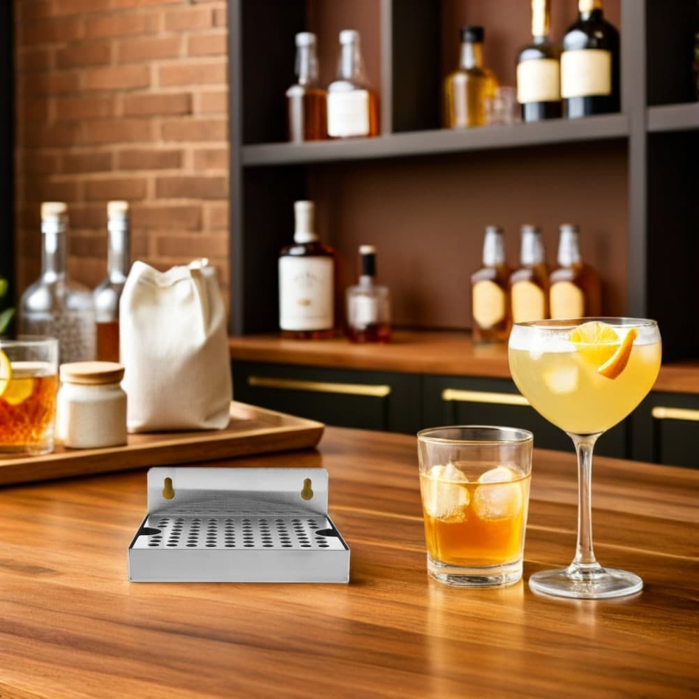  Stainless Steel Drip Tray: Beer Dispenser Drain Plate 6"X4.5" - Homebrew Keg 5