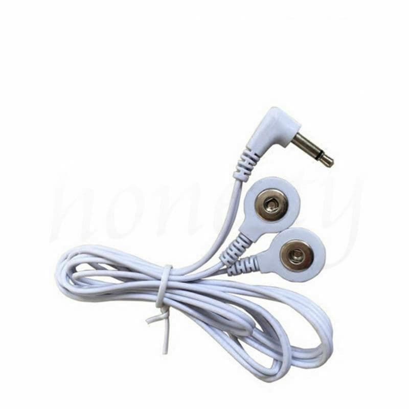 2Pcs Tens Machine Electrode Pad Stub Lead Wires Cables Male 3.5mm Connection 3