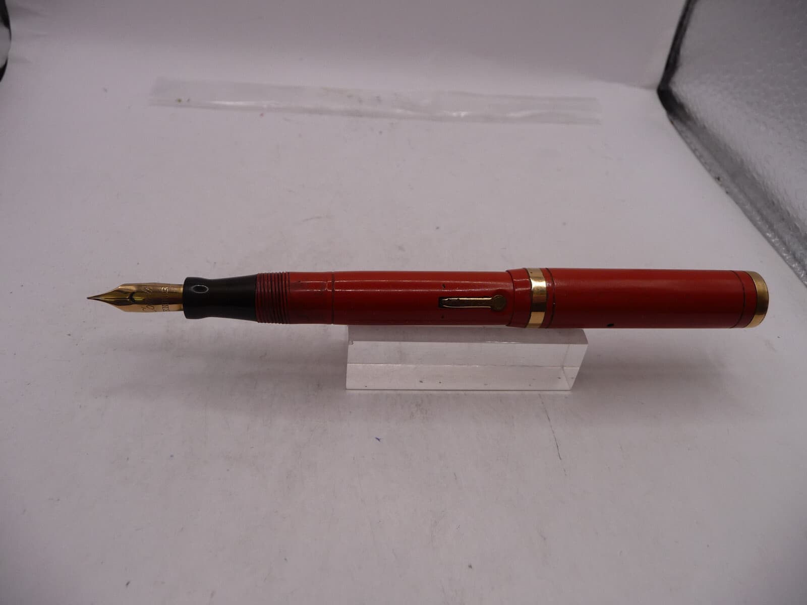 Conklin Vintage Orange Endura Ring Top Fountain pen-l4k fine nib 3