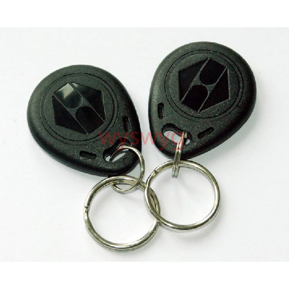 10pcs 125KHz RFID ID EM4100 Proximity Induction Black Tag Token Keyfob Key Ring  2