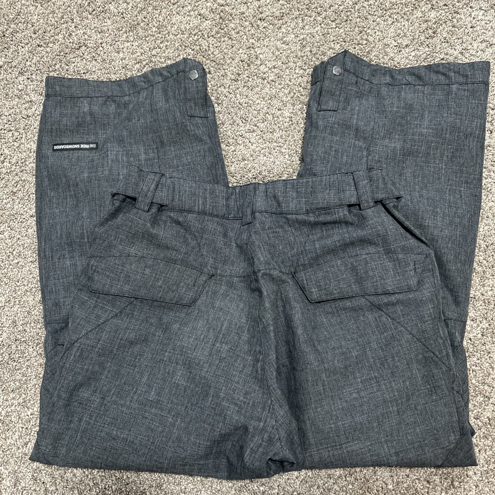 Ride Snow Pants Mens L Gray Snowboard Ski Lined 3