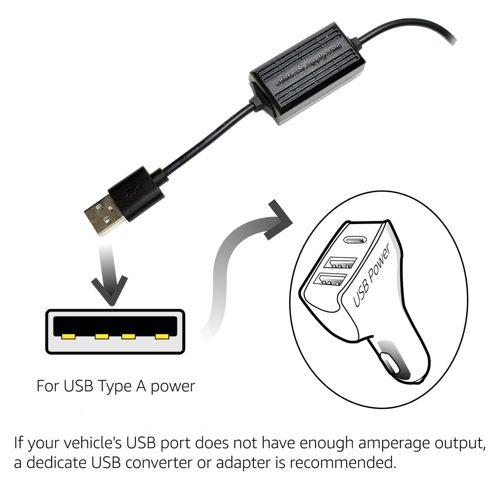 USB Car Power Cord for Z-19R Z-11R Z-15R Xtr145 Whistler Radar Laser Detector 2