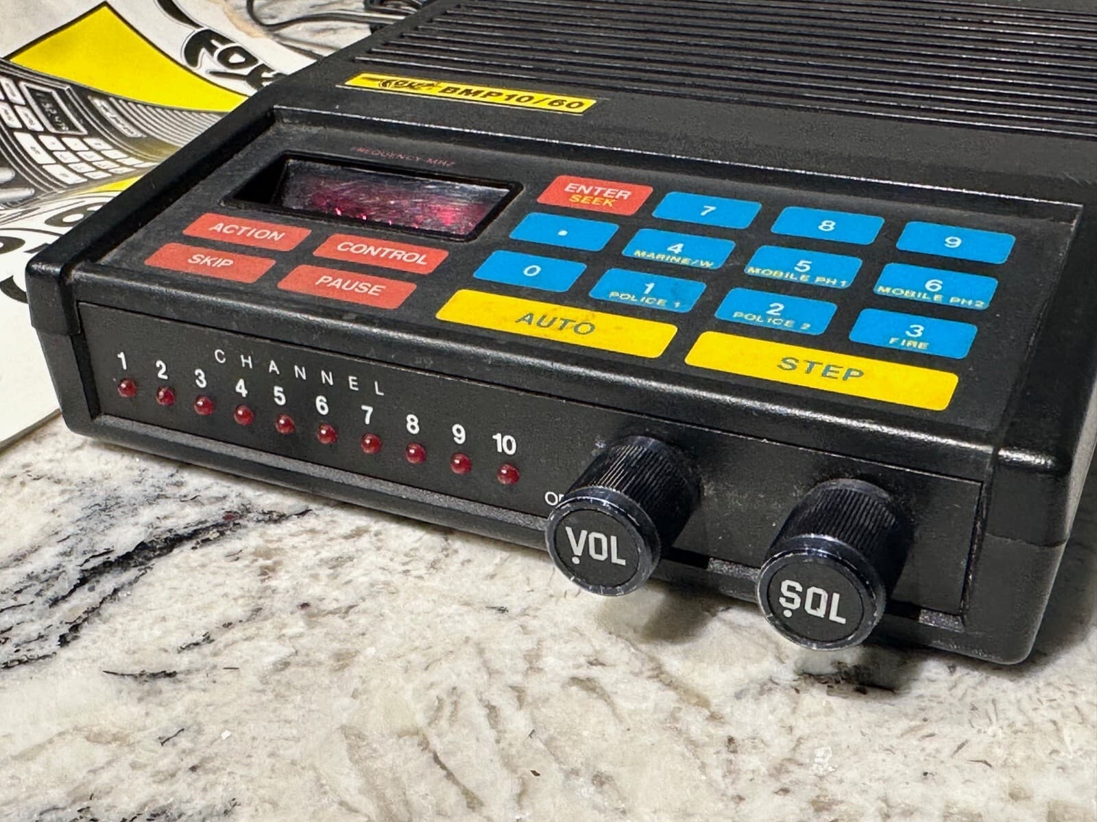 FOX BMP 10/60 Vintage Analog Police/Fire/EMS Scanner 10 Channel w/ PS & Manual 2