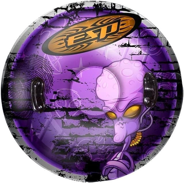 Inflatable Snow Tube 39" D w/Grab Handles, Heavy-Gauge Vinyl, Purple By Emsco 2