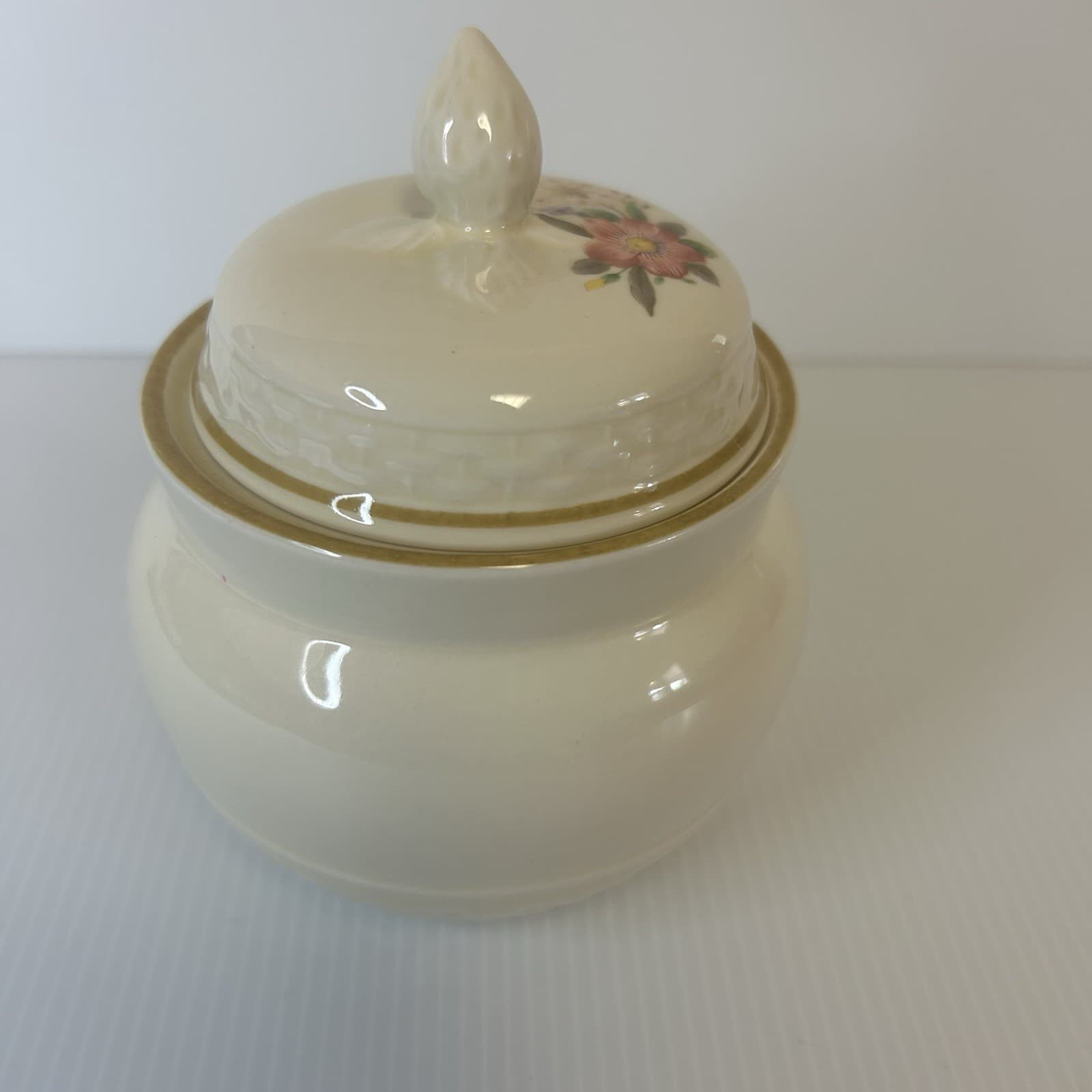 Crème De Chine Silken Shadows  Made in Japan 1960's Stoneware Sugar Bowl 3