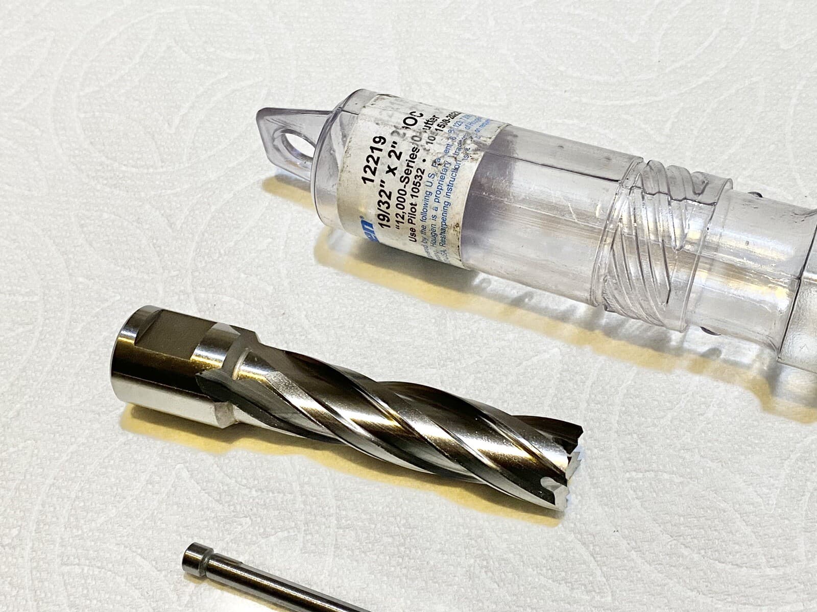 Hougen 12219 19/32" x 2" "12,000-Series" Annular Cutter + Pilot 2