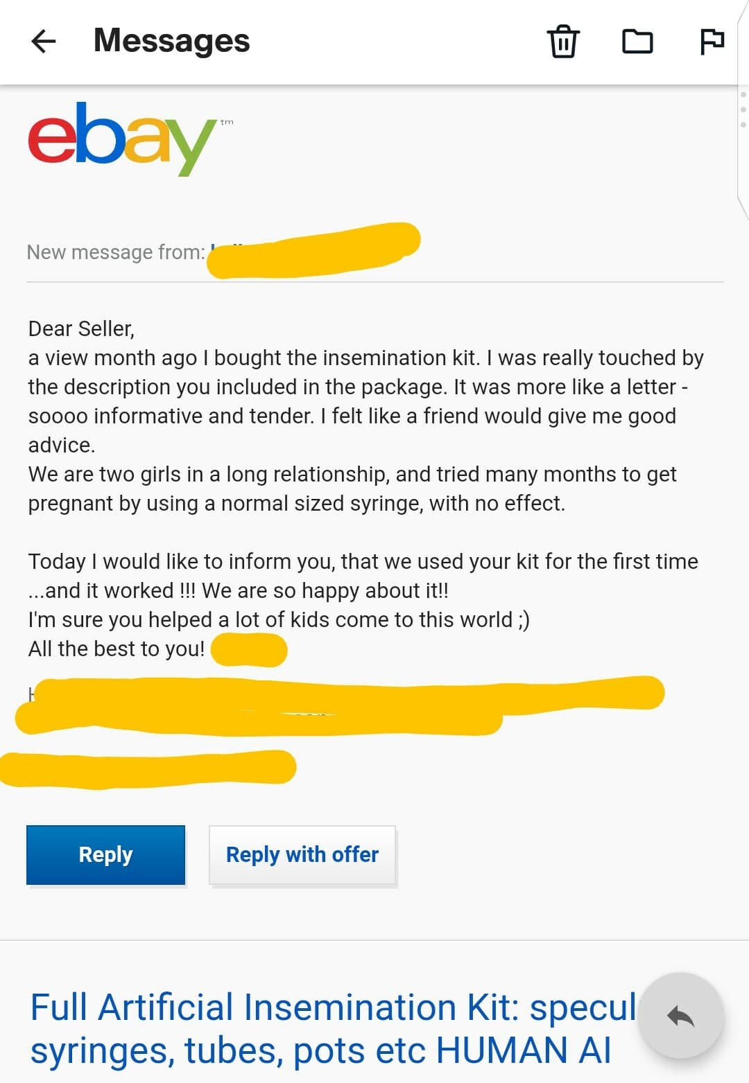 STERILE Human Artificial Insemination AI Kit speculums syringes tubes pots(NEXT) 3