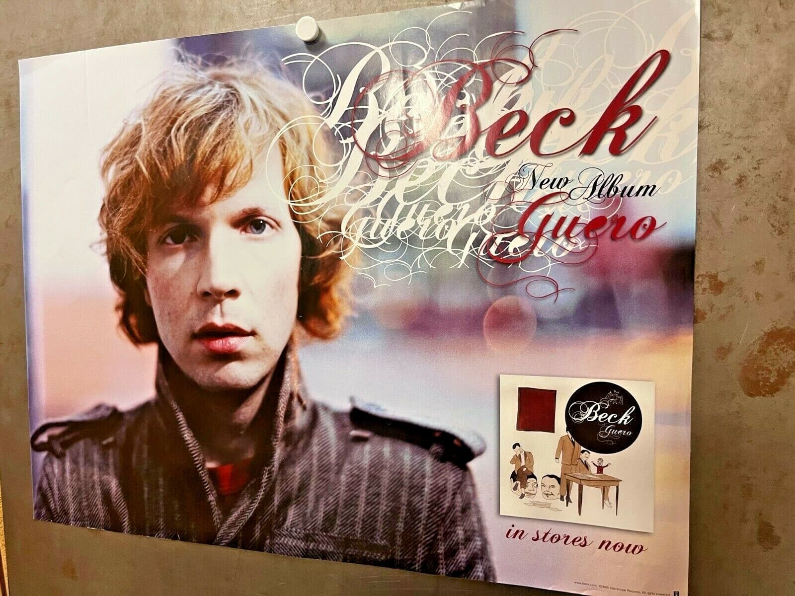 BECK Guero 2005 PROMO POSTER Interscope Records DUST BROTHERS BIBBE HANSEN LO-FI 4